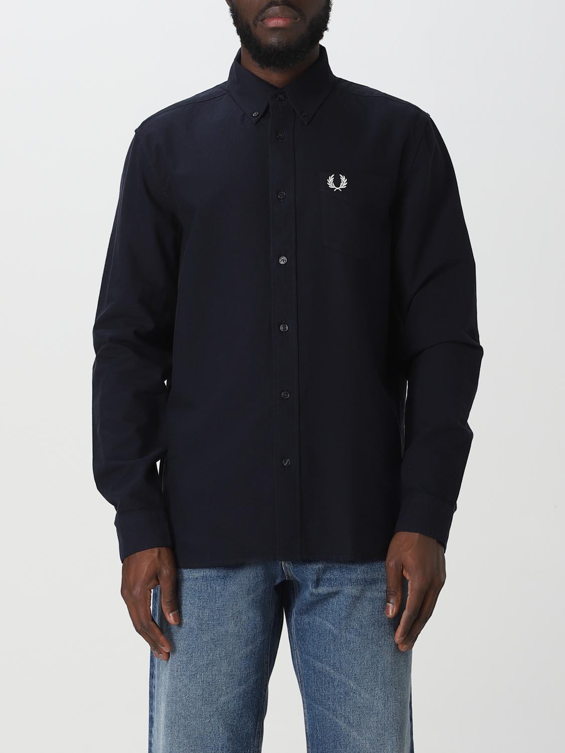 FRED PERRY シャツ: シャツ メンズ Fred Perry, ネイビー - Img 1