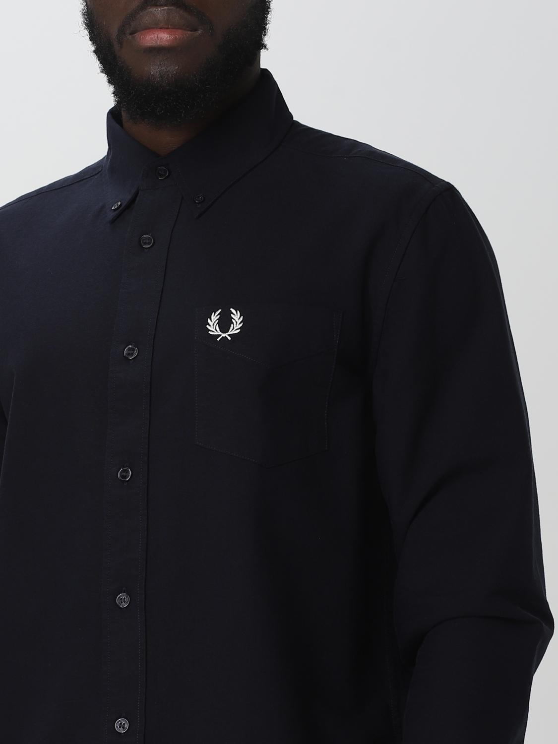 FRED PERRY シャツ: シャツ メンズ Fred Perry, ネイビー - Img 3
