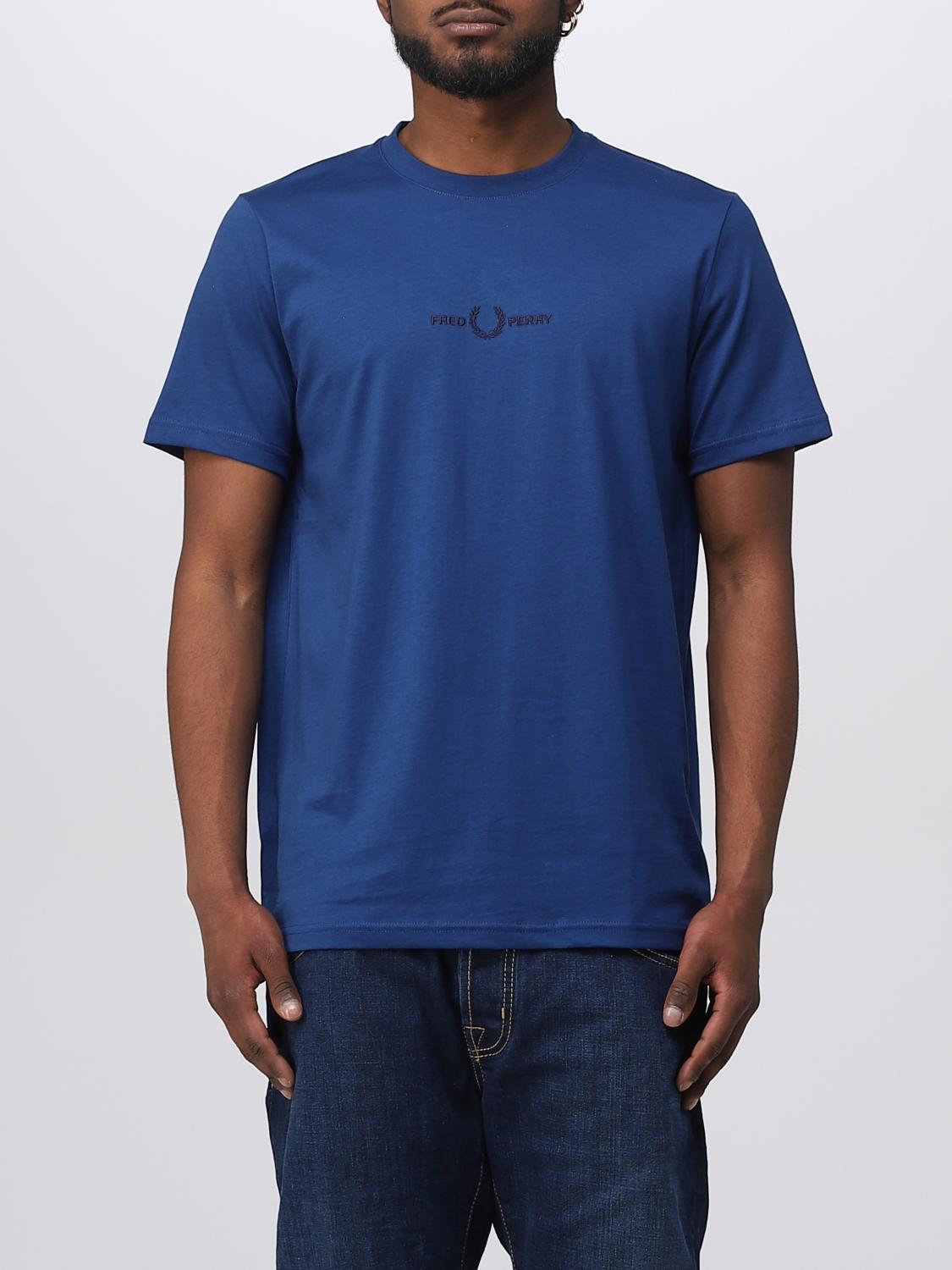 FRED PERRY T-SHIRT: T-shirt men Fred Perry, Blue - Img 1