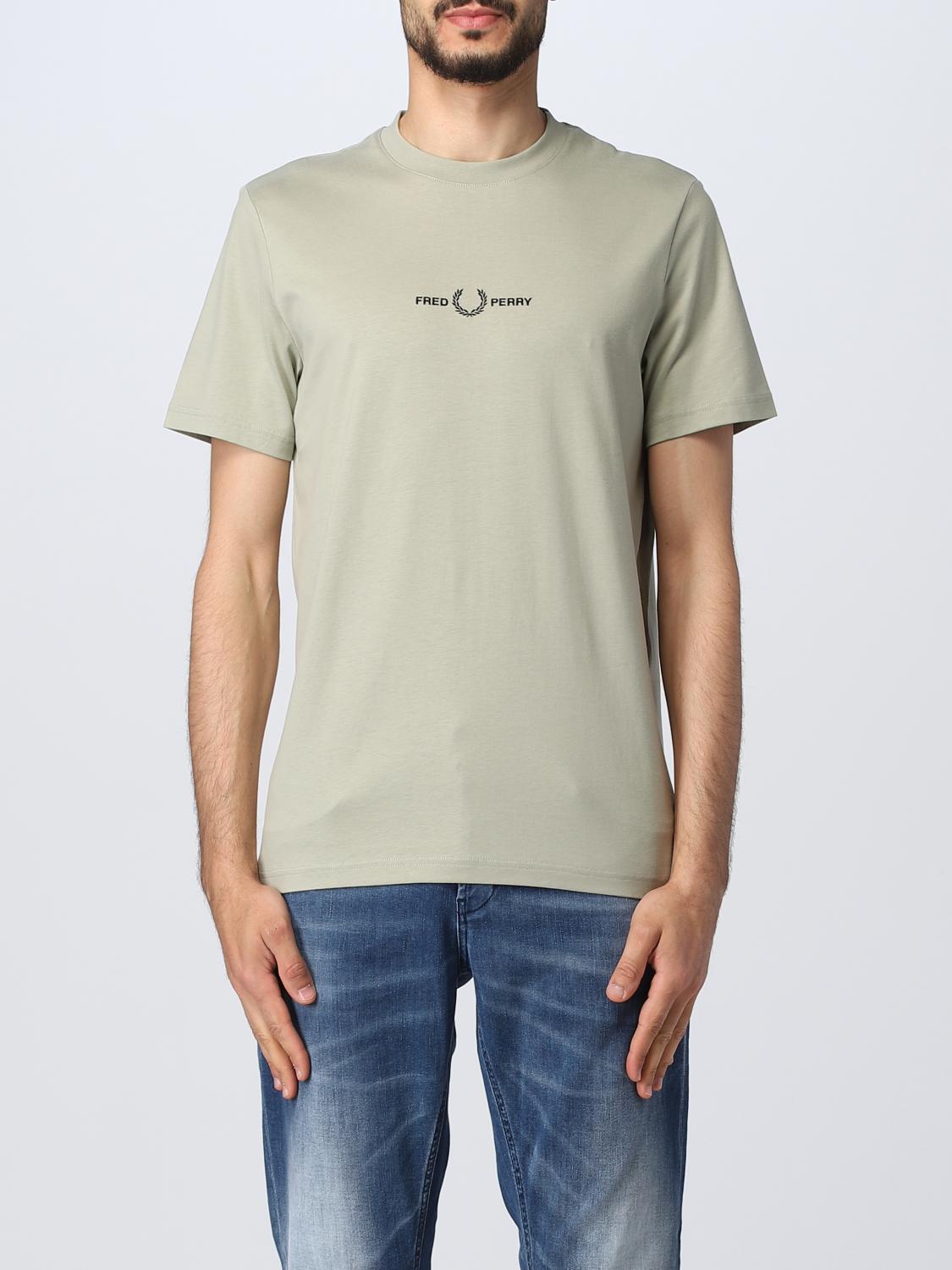 FRED PERRY T-SHIRT: T-shirt homme Fred Perry, Vert - Img 1