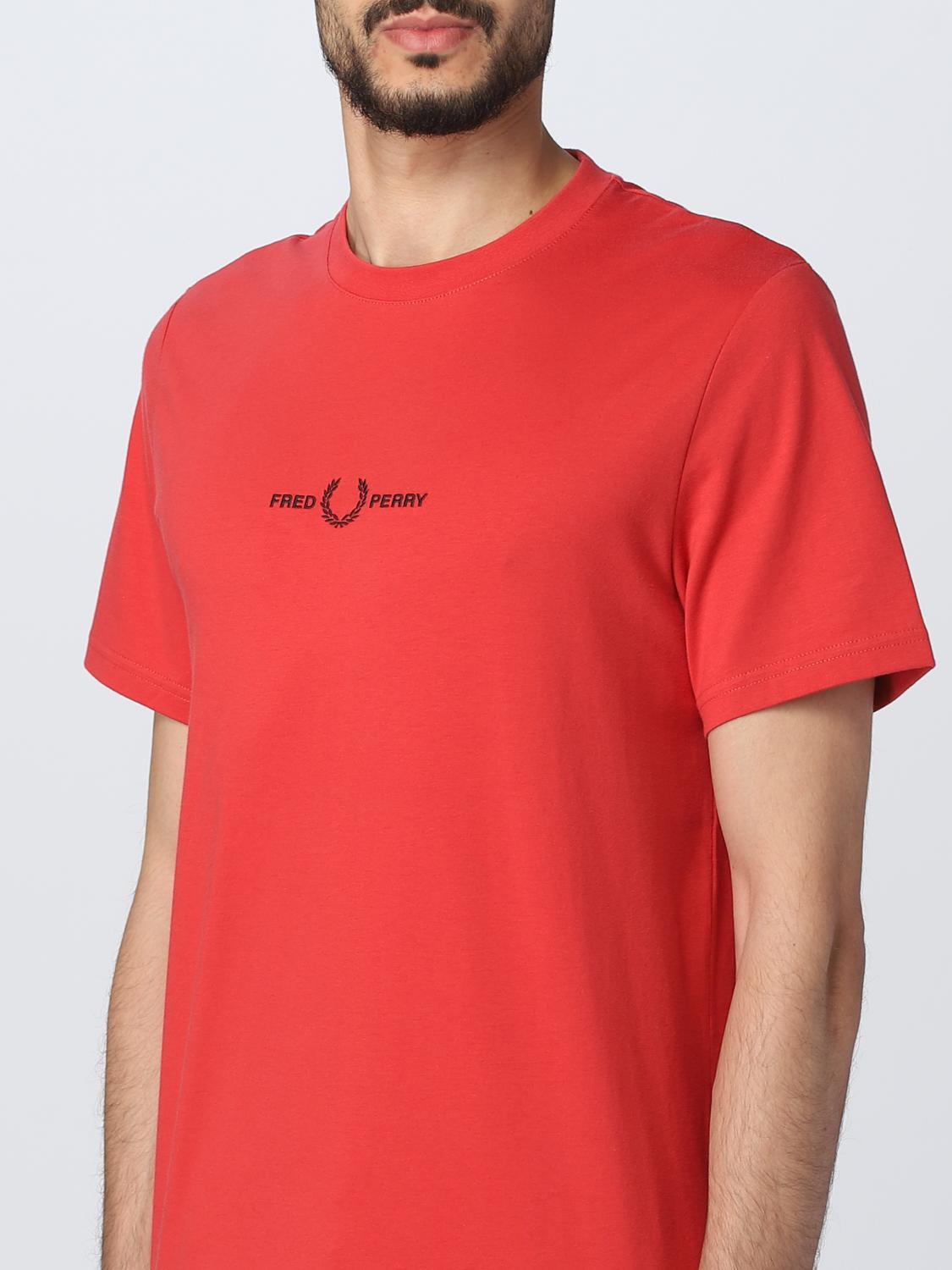 FRED PERRY 티셔츠: 티셔츠 남성 Fred Perry, 레드 - Img 3