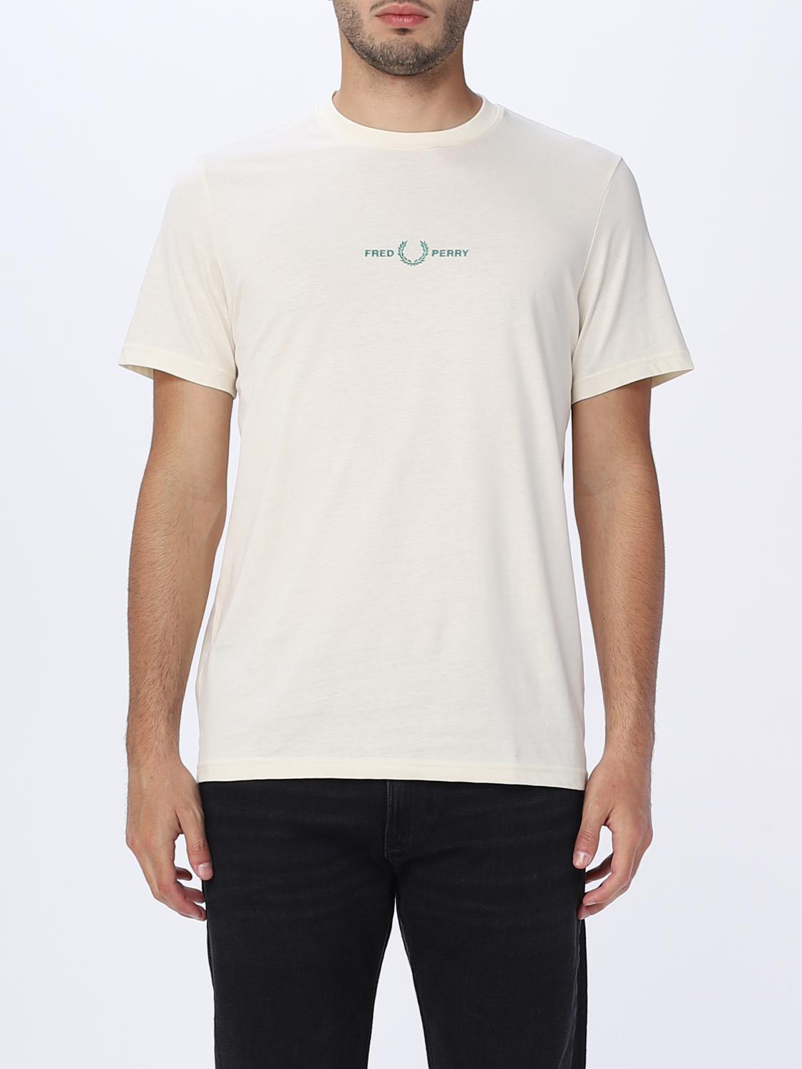 FRED PERRY T-SHIRT: T-shirt homme Fred Perry, Beige - Img 1