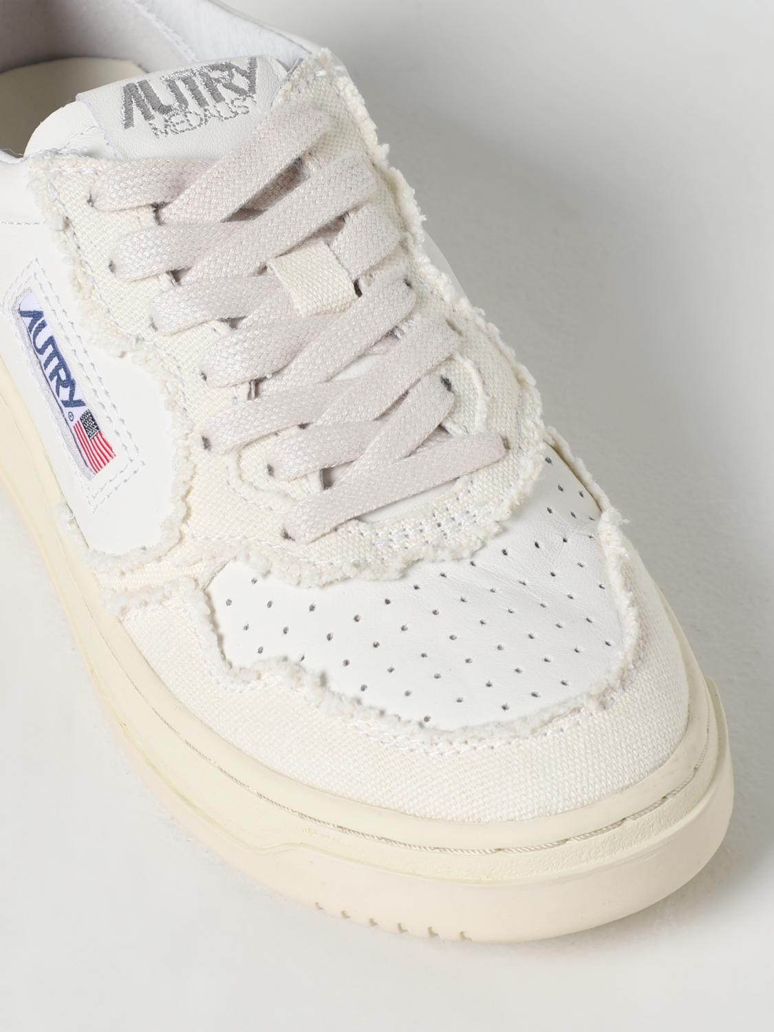 AUTRY SNEAKERS: Sneakers Medalist 01 Autry in nappa e canvas, Panna - Img 4