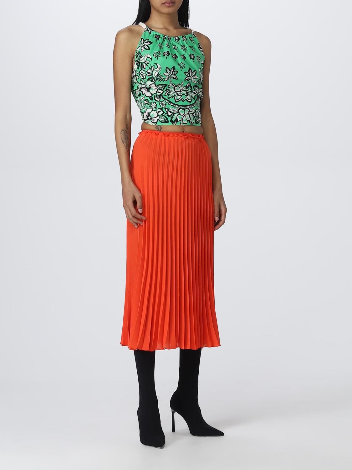 RED VALENTINO FALDA: Falda mujer Red Valentino, Naranja - Img 2