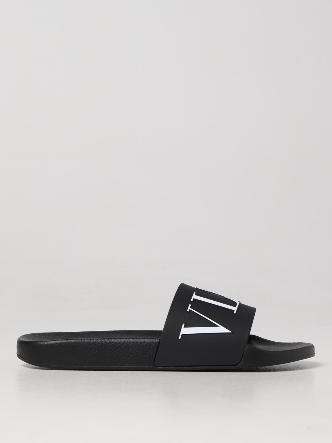 VALENTINO GARAVANI SANDALS: VLTN Pink PP Collection Valentino Garavani rubber slides, Black - Img 1