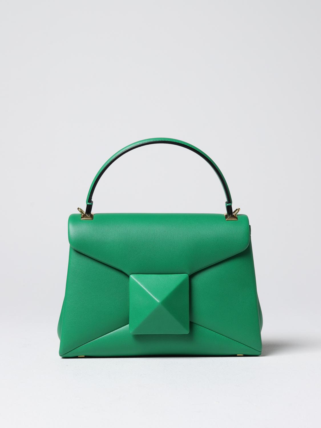 VALENTINO GARAVANI: One Stud bag in nappa leather - Green