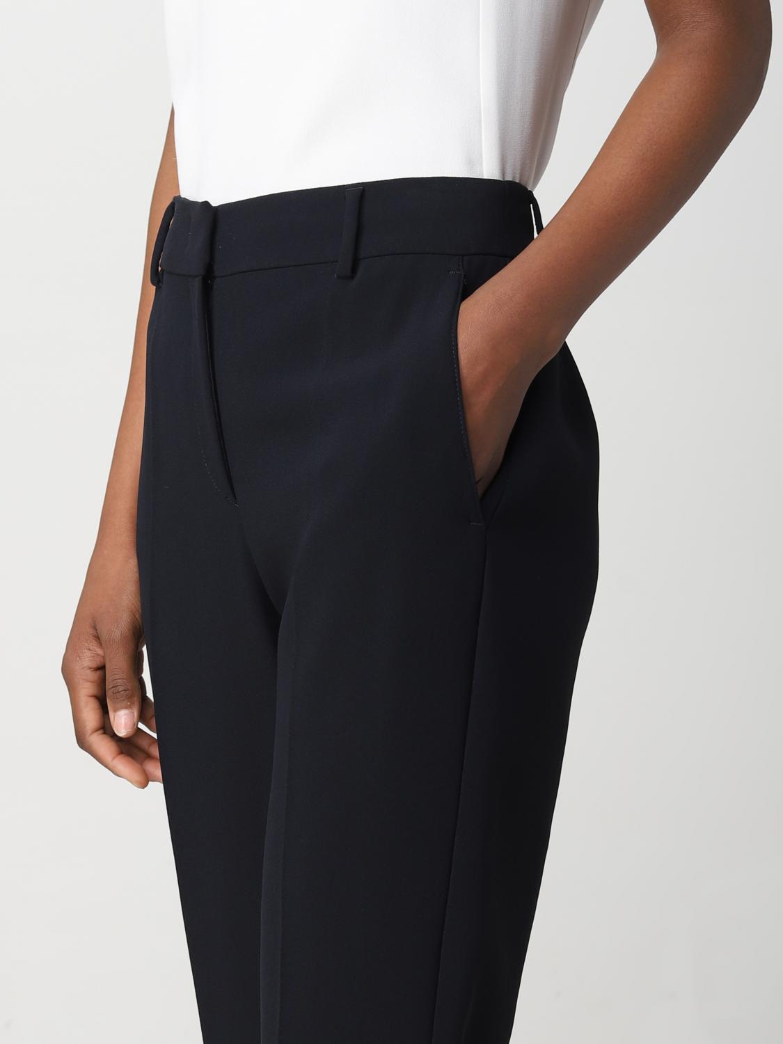 EMPORIO ARMANI PANTALONES: Pantalón mujer Emporio Armani, Azul Oscuro - Img 3
