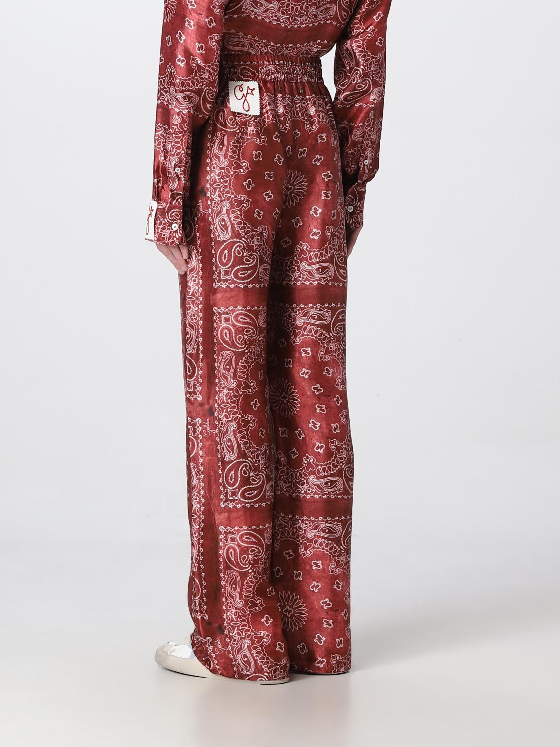 Golden Goose bandana pants in viscose - Red