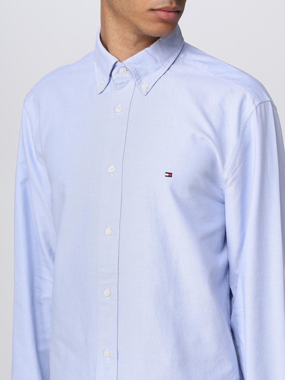 TOMMY HILFIGER CAMICIA: Camicia Tommy Hilfiger in cotone, Azzurro - Img 3