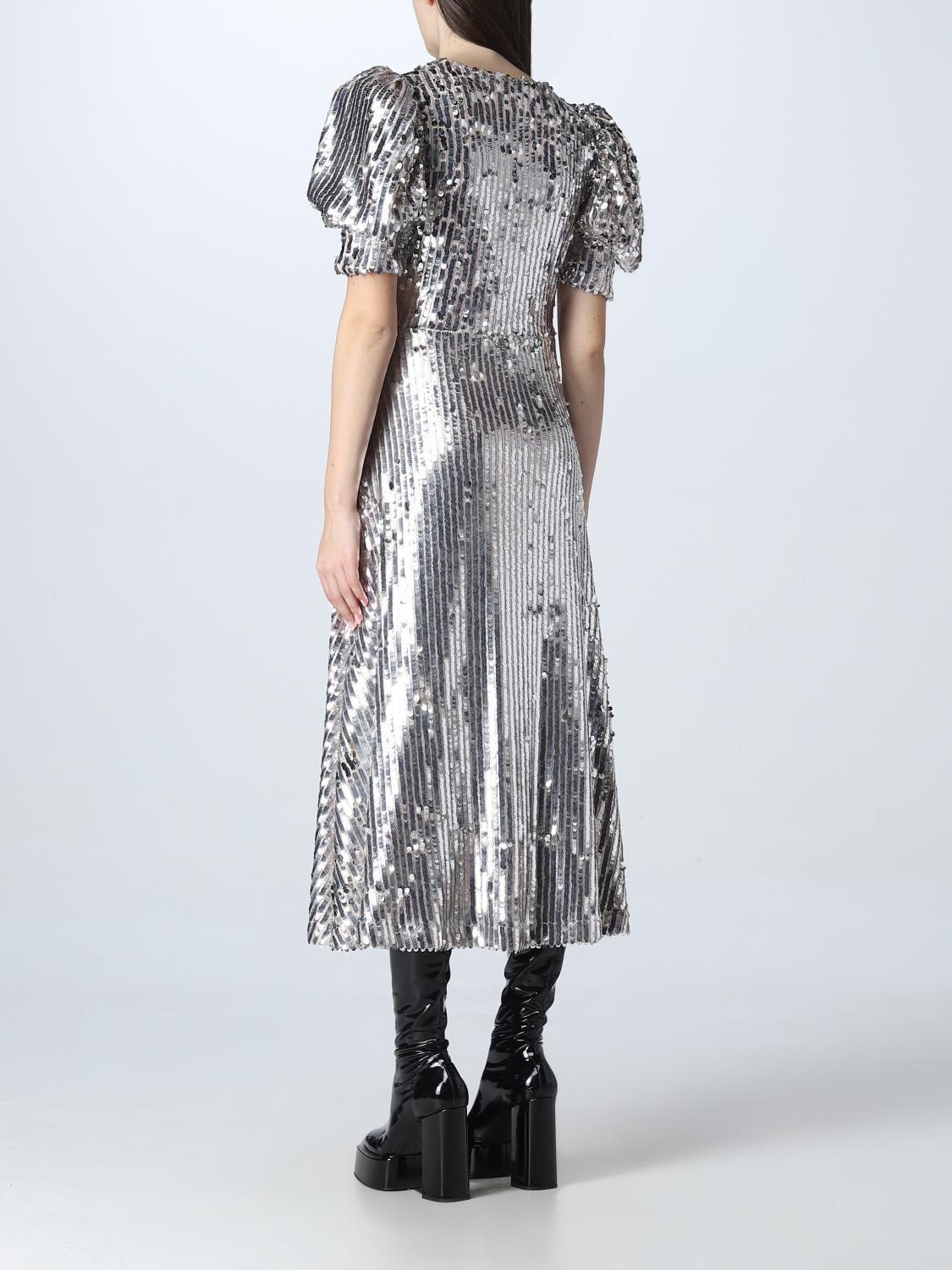 ROTATE DRESS: Dress woman Rotate, Silver - Img 2