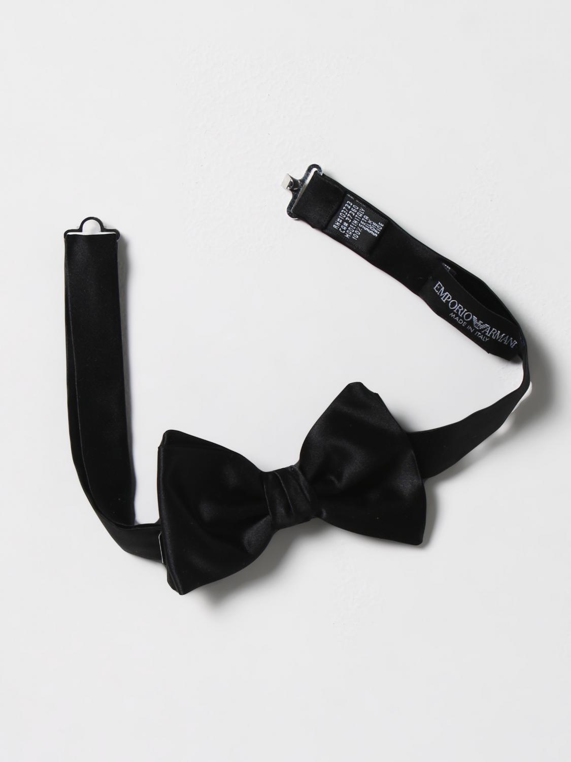 EMPORIO ARMANI BOW TIE: Emporio Armani silk bow tie, Black - Img 2