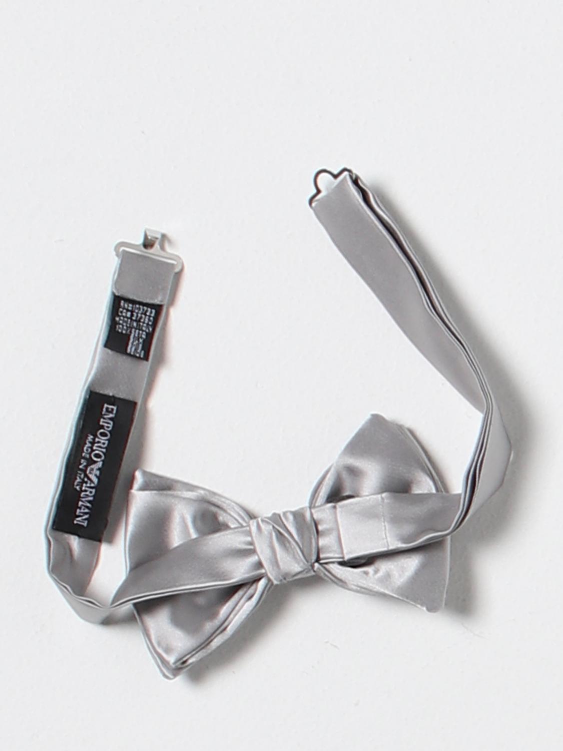 EMPORIO ARMANI PAPILLON: Papillon Emporio Armani in seta, Grigio - Img 2