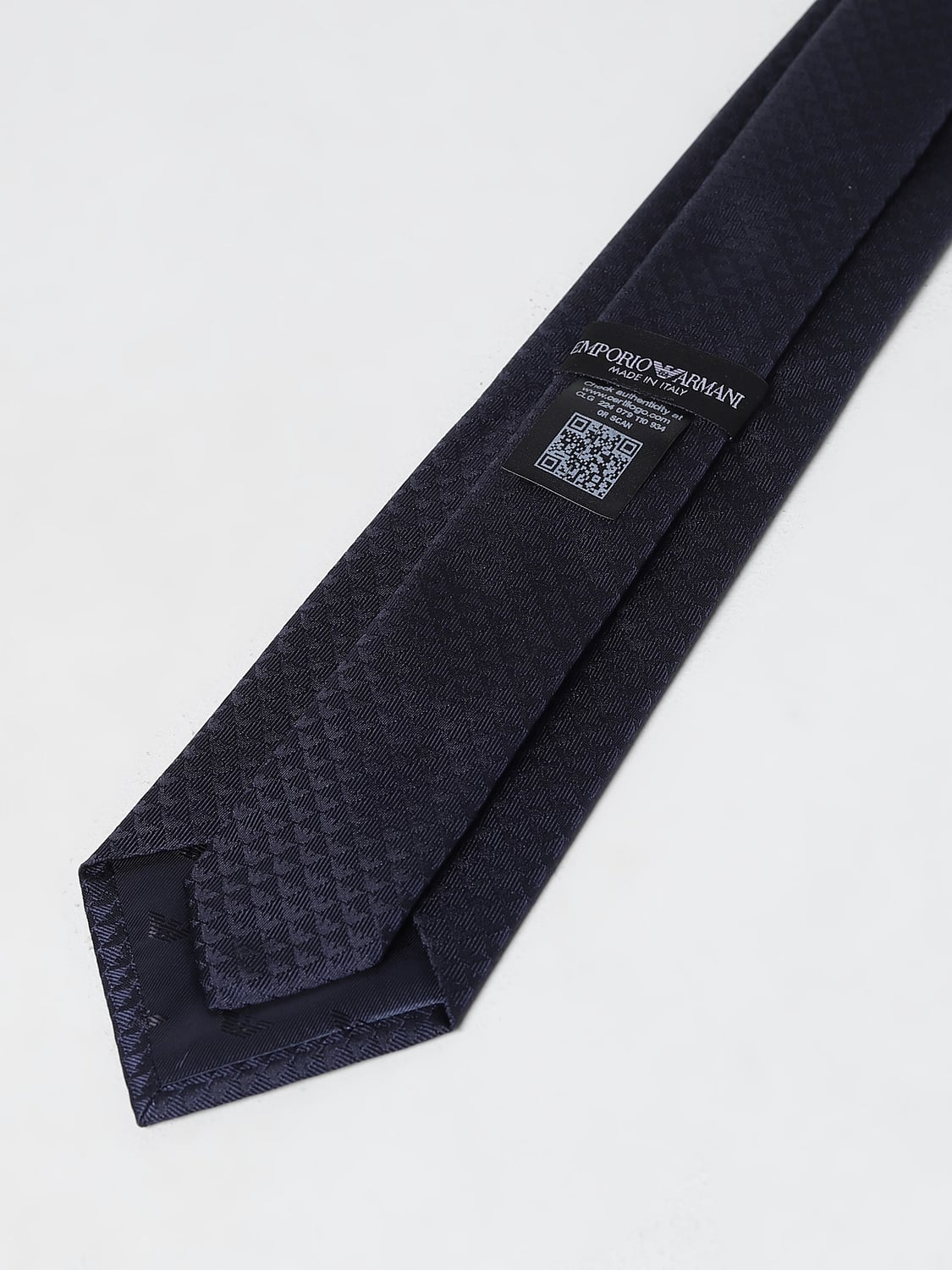 EMPORIO ARMANI 타이: Emporio Armani 자카드 로고 실크 넥타이, 블루 - Img 2