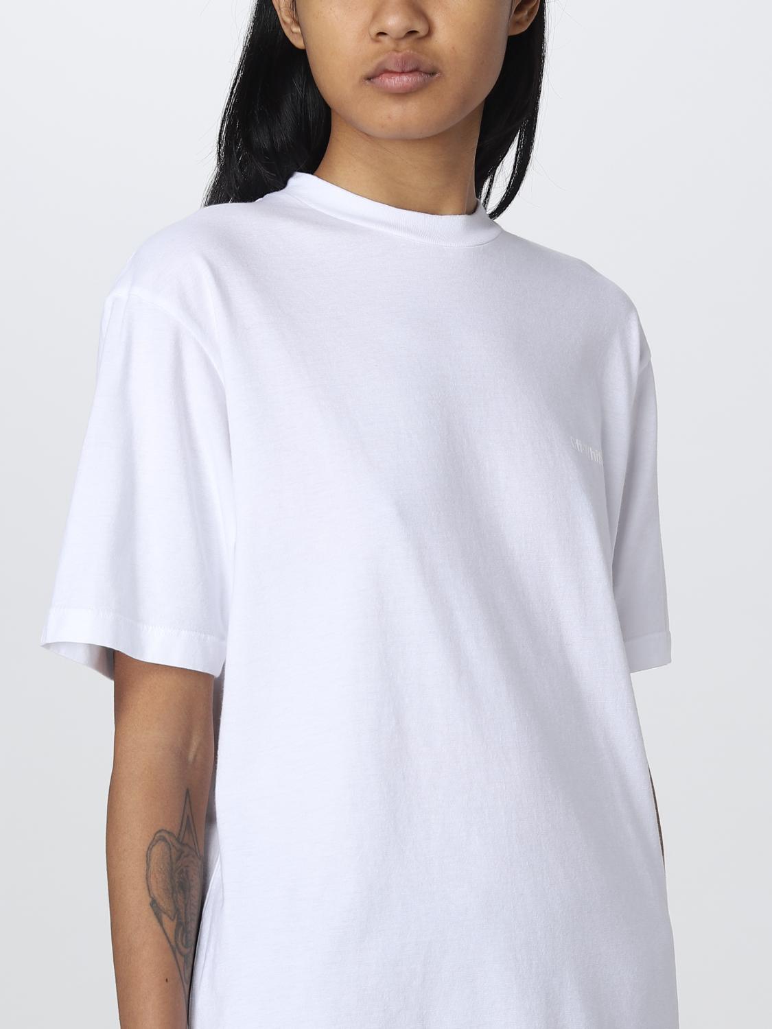 OFF-WHITE: T-shirt with logo - White | Off-White t-shirt