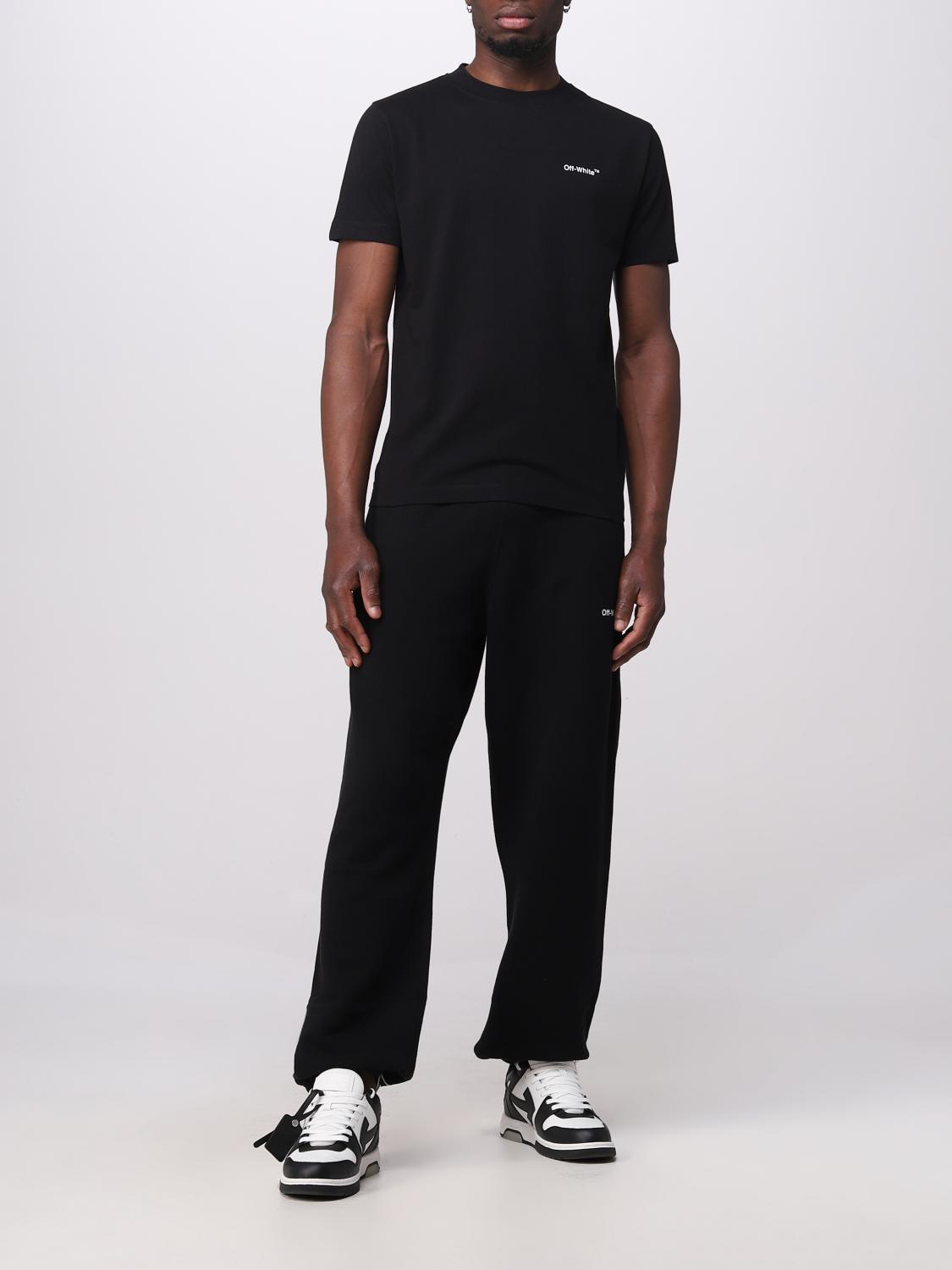 OFF-WHITE T-SHIRT: T-shirt Off-White in cotone con stampa, Nero - Img 2