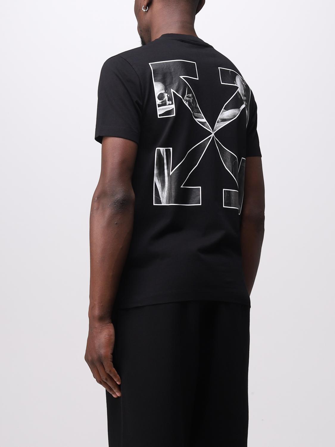 OFF-WHITE T-SHIRT: T-shirt Off-White in cotone con stampa, Nero - Img 3