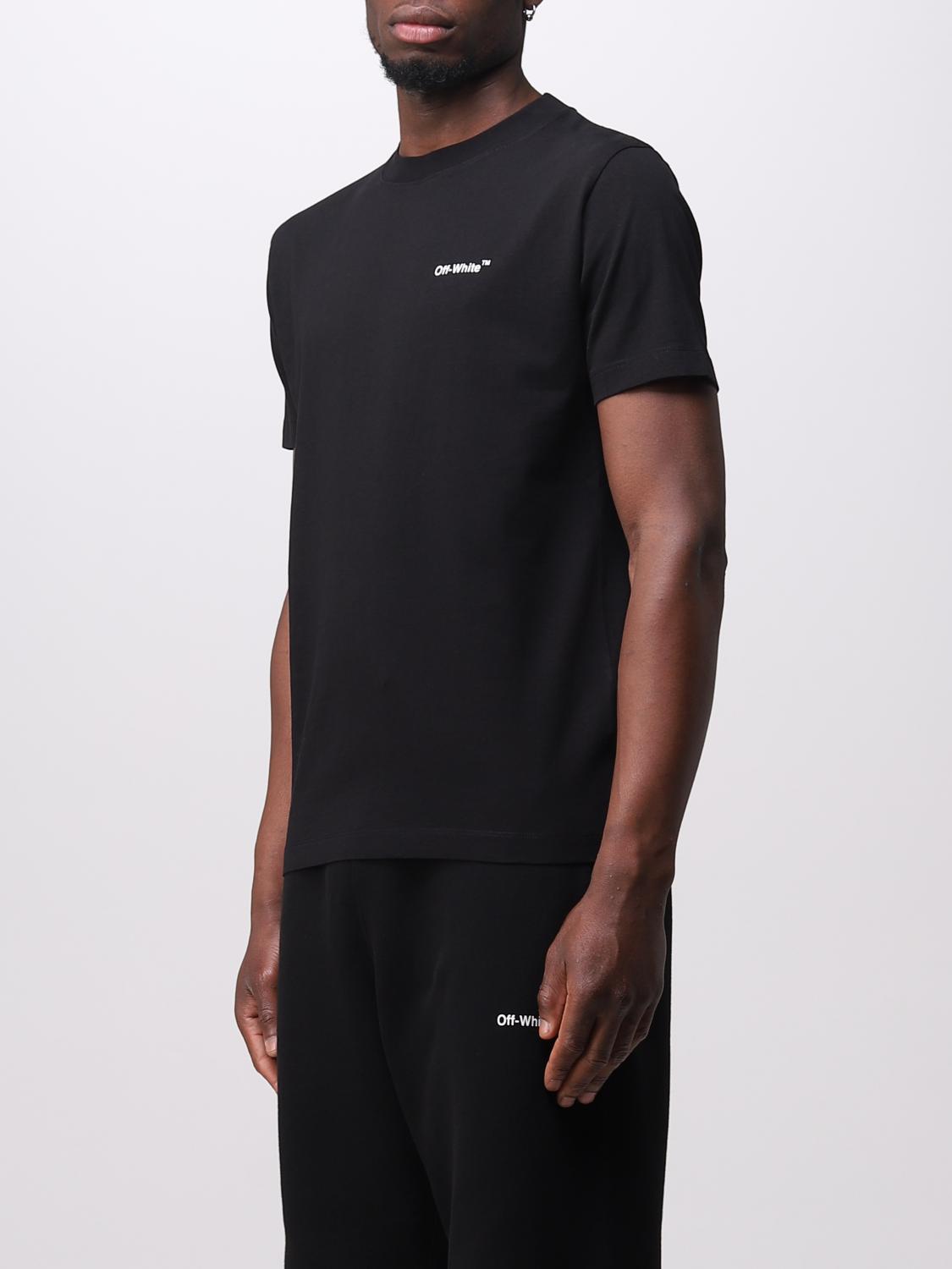 OFF-WHITE T-SHIRT: T-shirt Off-White in cotone con stampa, Nero - Img 4