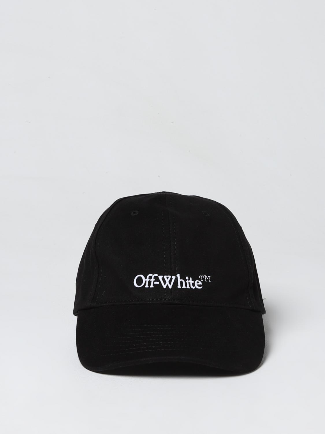 OFF-WHITE: hat in cotton - Black | Off-White hat OMLB041C99FAB004