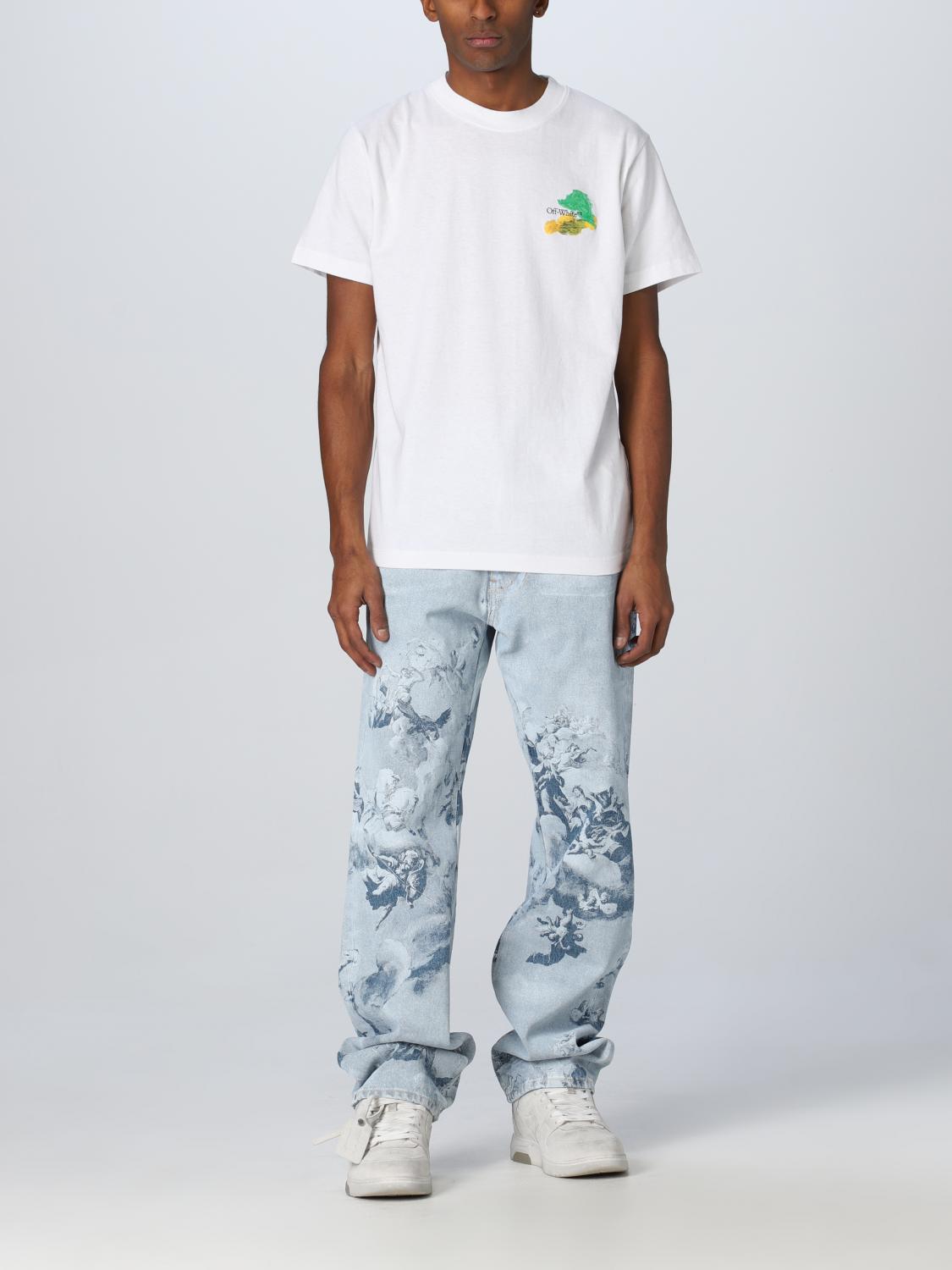 OFF-WHITE JEANS: Jeans Off-White in denim con stampa, Denim - Img 2