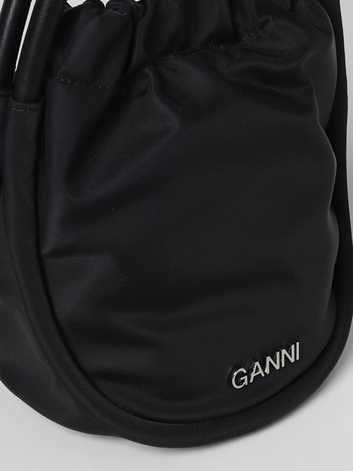 GANNI BORSA MINI: Borsa Ganni in nylon riciclato, Nero - Img 3