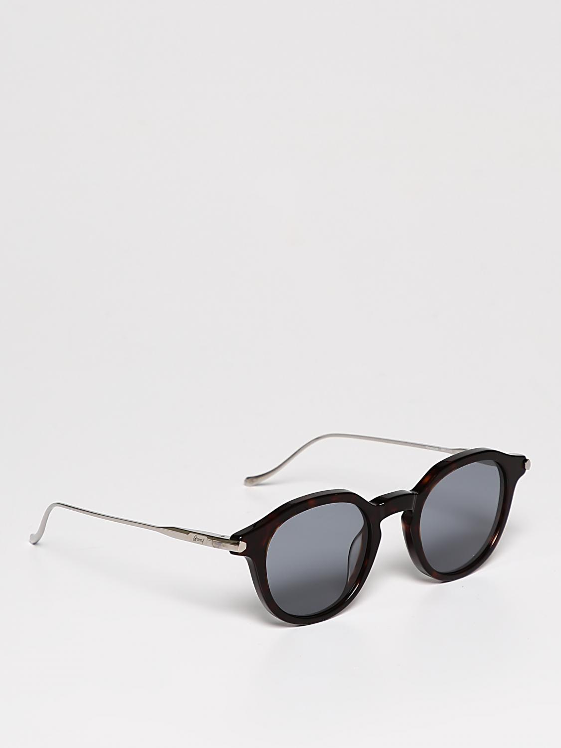 BRIONI OCCHIALI DA SOLE: Occhiali da sole Brioni in titanio ed acetato, Beige - Img 1