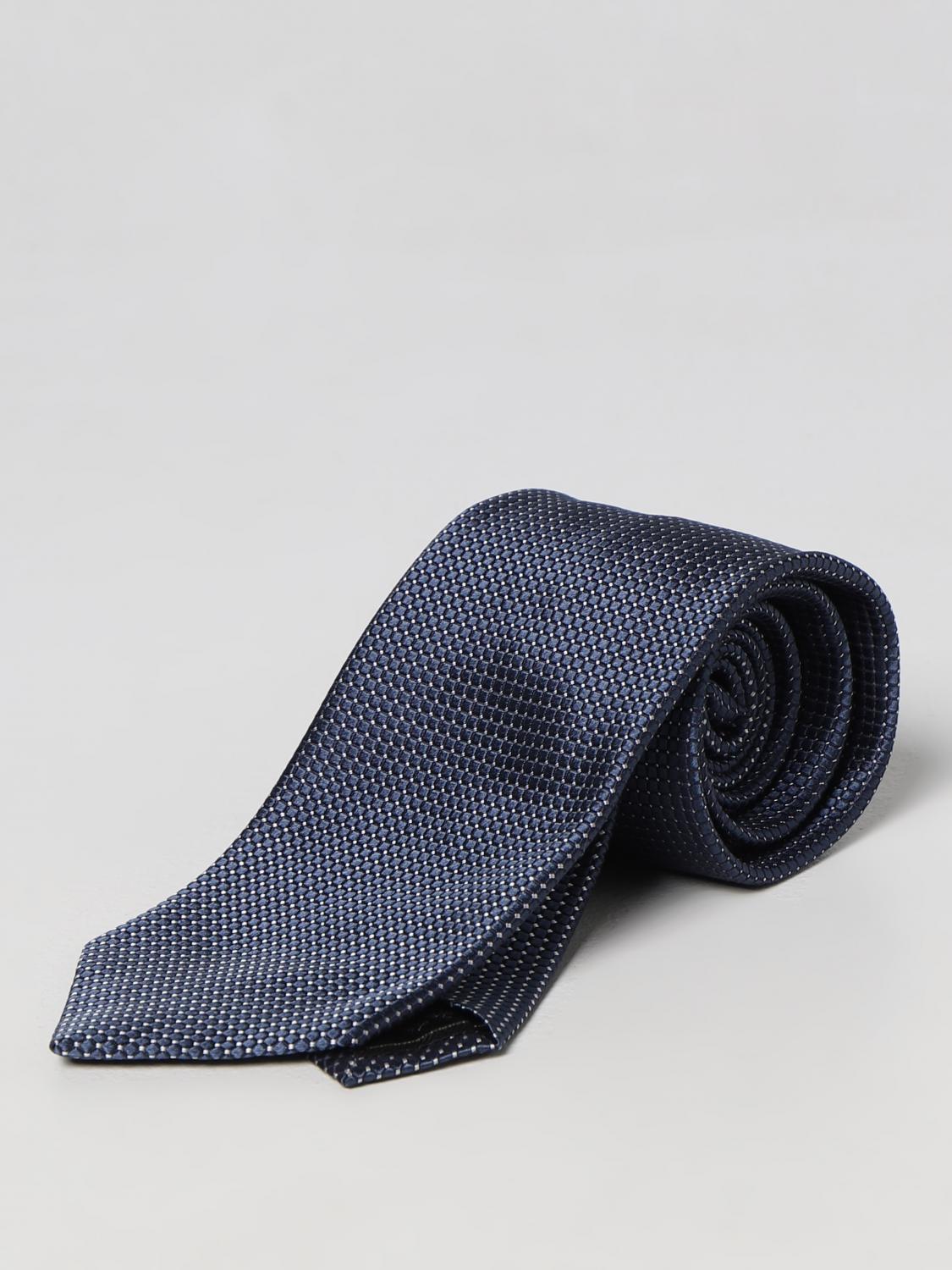 美品】 Brioni プリーツネクタイ ストライプ 角ドット模様 ブルー 楽天