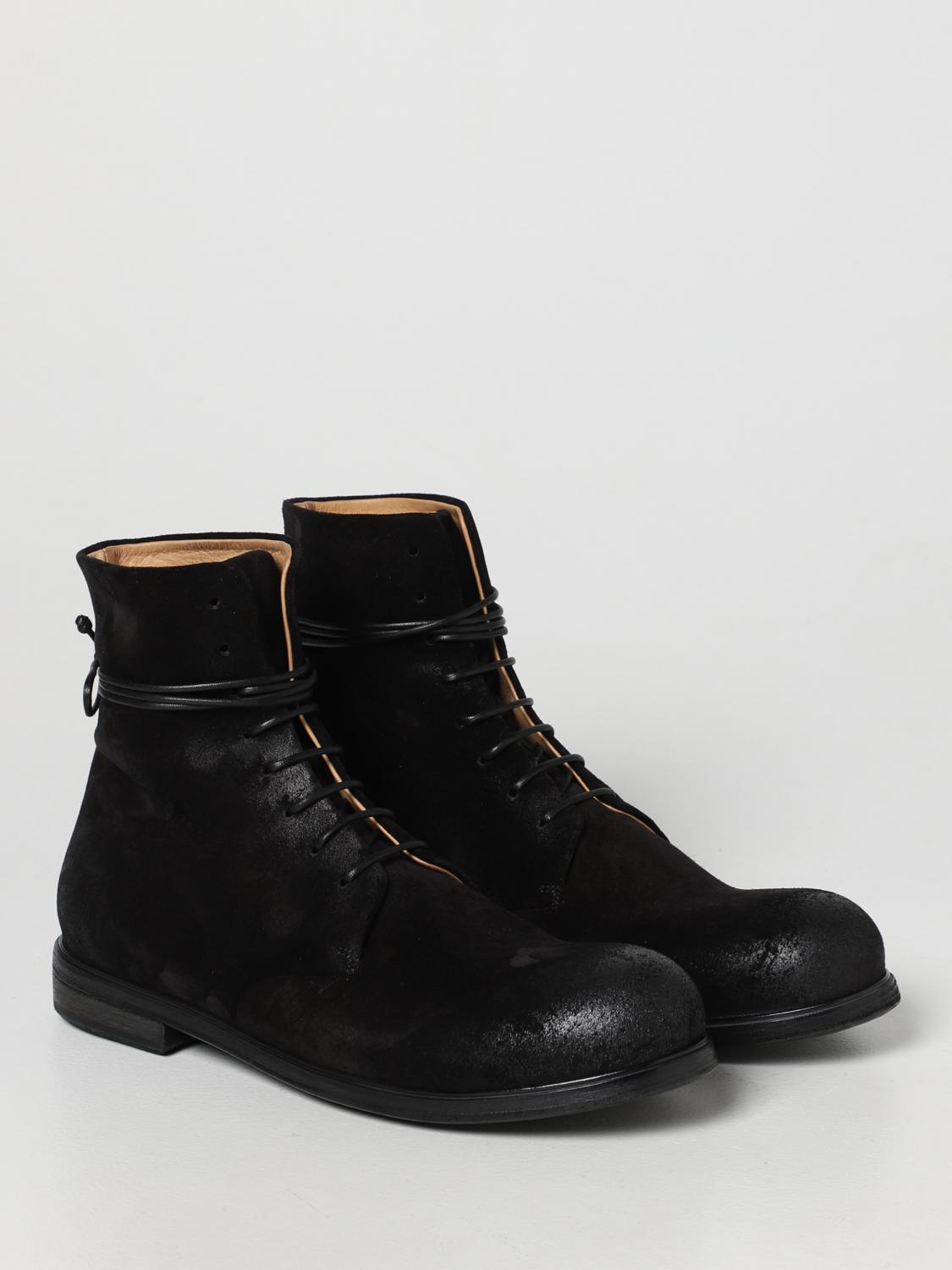 MARSÈLL BROGUE SHOES: Zucca Marsèll ankle boots in leather, Black - Img 2