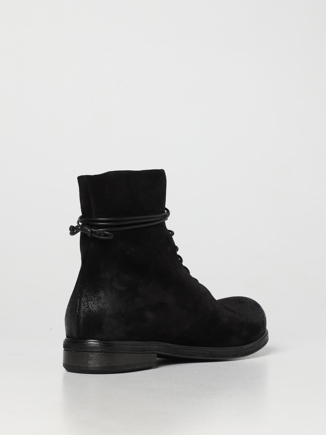 MARSÈLL BROGUE SHOES: Zucca Marsèll ankle boots in leather, Black - Img 3