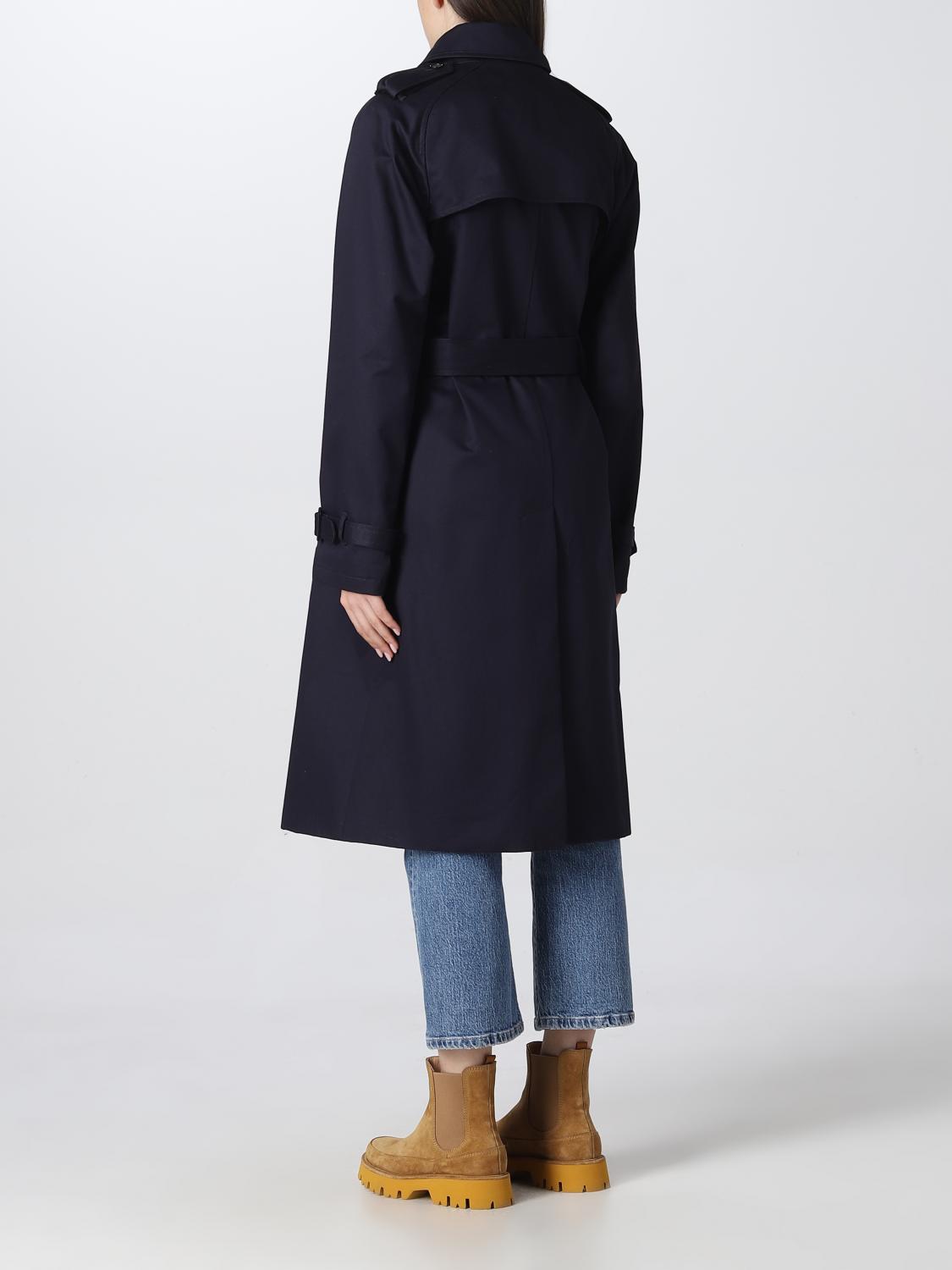 A.P.C.: Coat woman - Navy | A.P.C. trench coat COZBAF010150