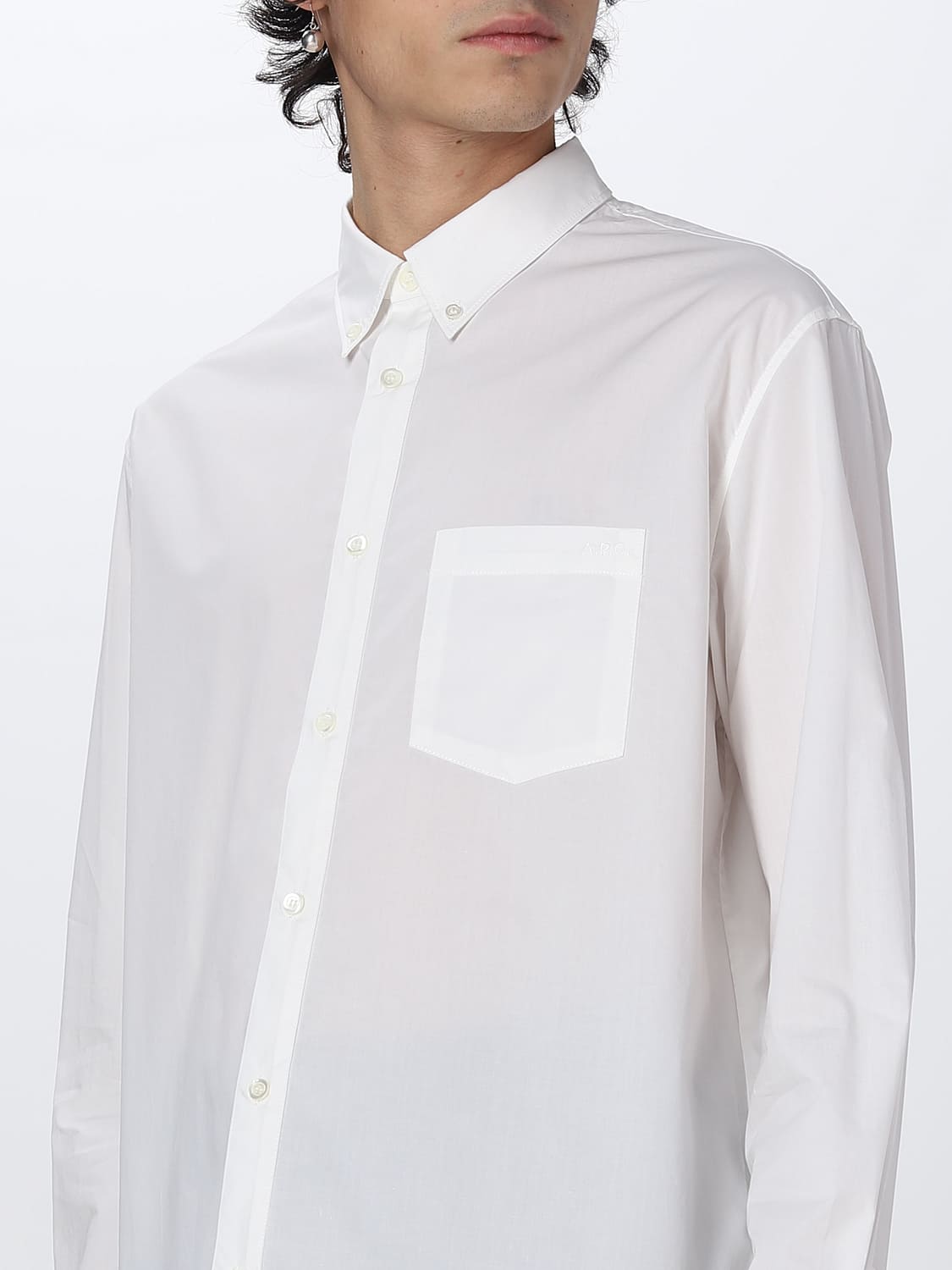 A.P.C. CAMICIA: Camicia A.P.C. in popeline, Bianco - Img 4