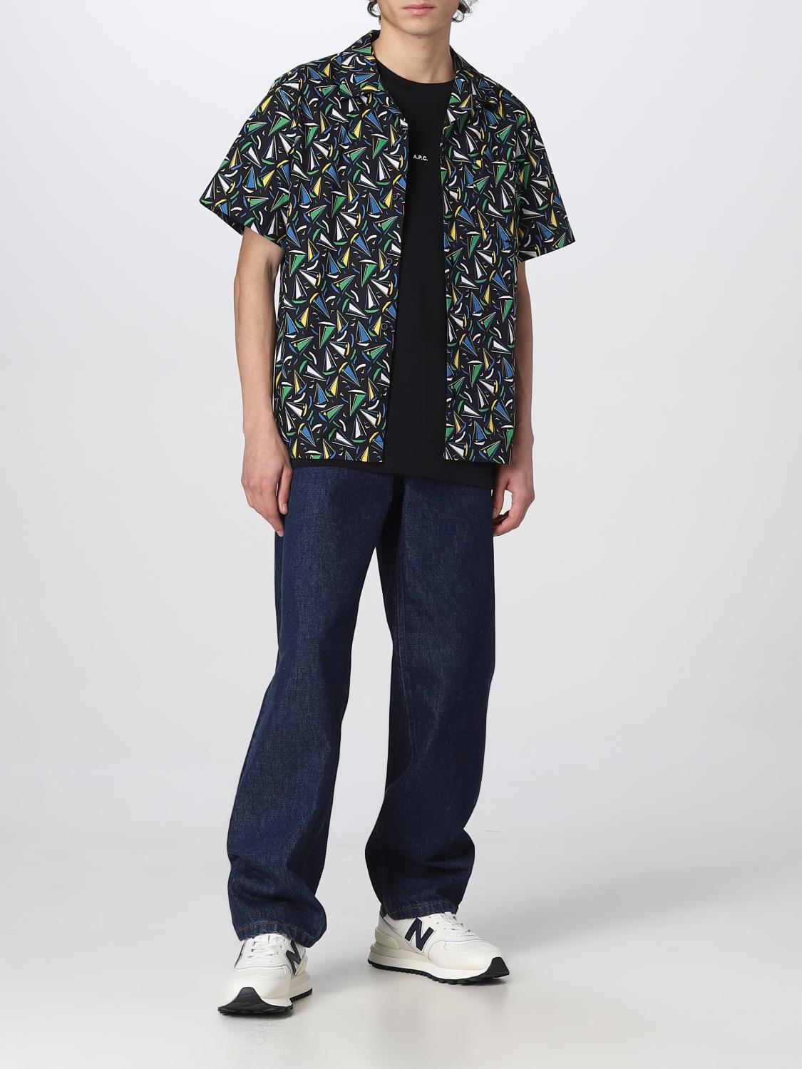 A.P.C. CAMICIA: Camicia A.P.C. in cotone stampato, Nero - Img 2