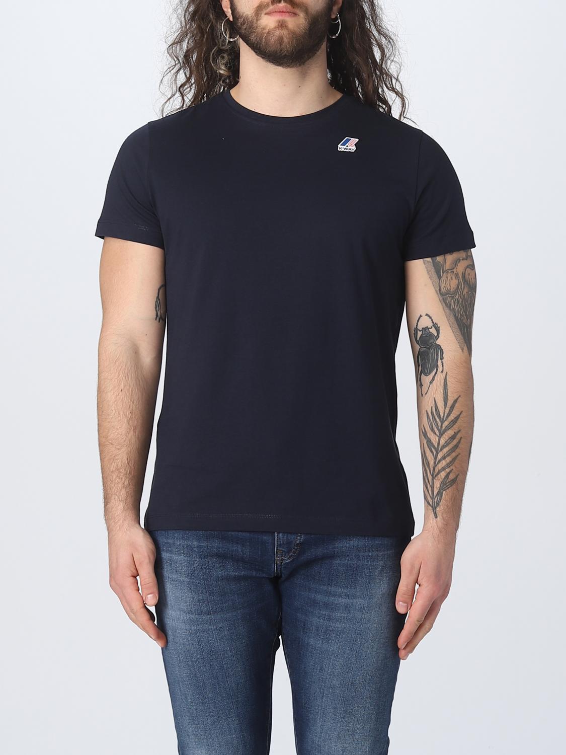 K-WAY Tシャツ: Tシャツ メンズ K-way, ネイビー - Img 1
