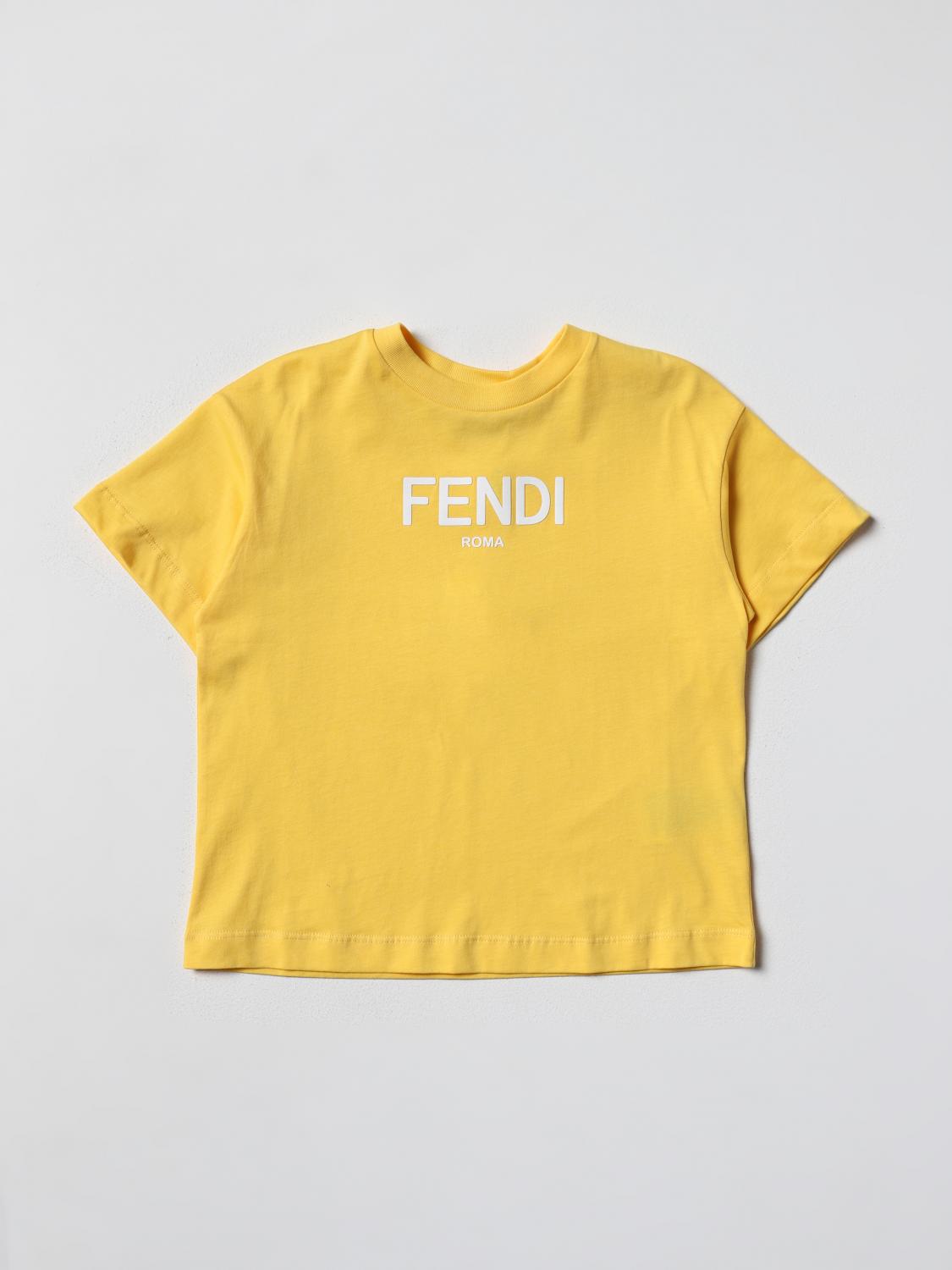 Fendi Kids Logo T-Shirt in Black main image 1