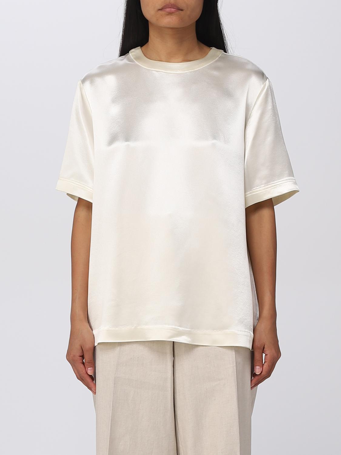 CALVIN KLEIN TOP: Top Calvin Klein in misto acetato sostenibile, Sabbia - Img 1