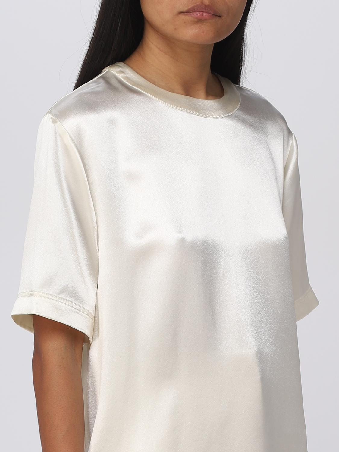 CALVIN KLEIN TOP: Top Calvin Klein in misto acetato sostenibile, Sabbia - Img 4
