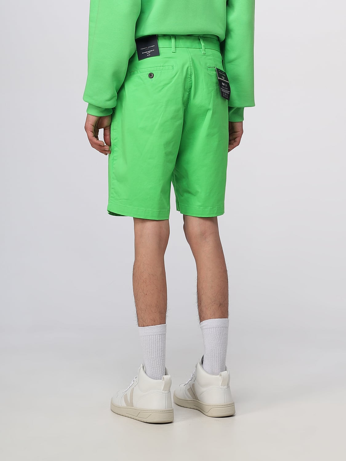 TOMMY HILFIGER ショートパンツ: ショートパンツ メンズ Tommy Hilfiger, ライム - Img 2