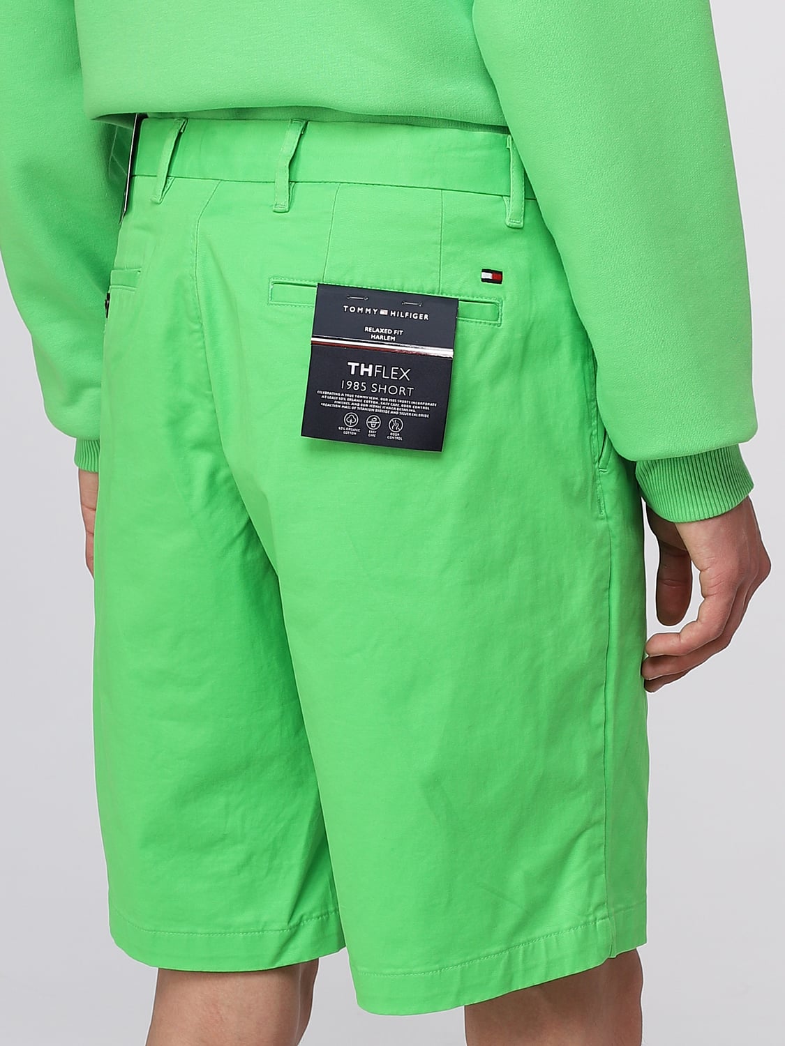 TOMMY HILFIGER ショートパンツ: ショートパンツ メンズ Tommy Hilfiger, ライム - Img 3