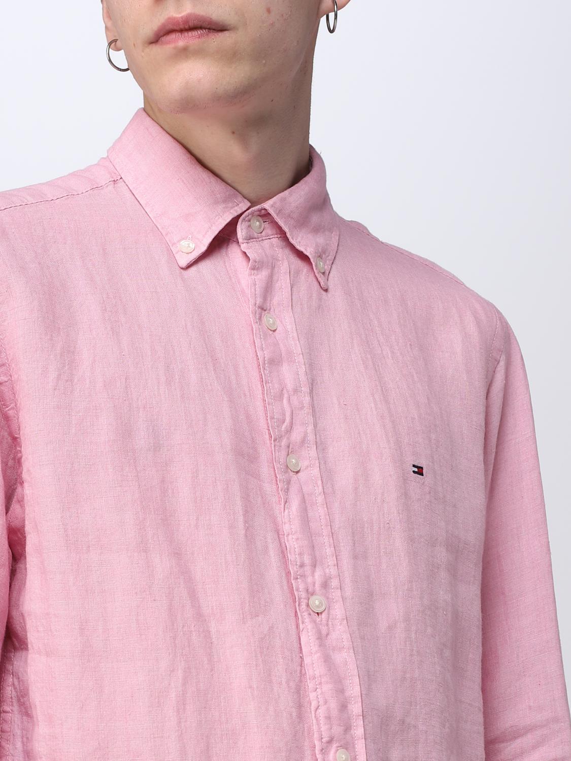 TOMMY HILFIGER CAMICIA: Camicia Tommy Hilfiger in lino, Rosa - Img 3