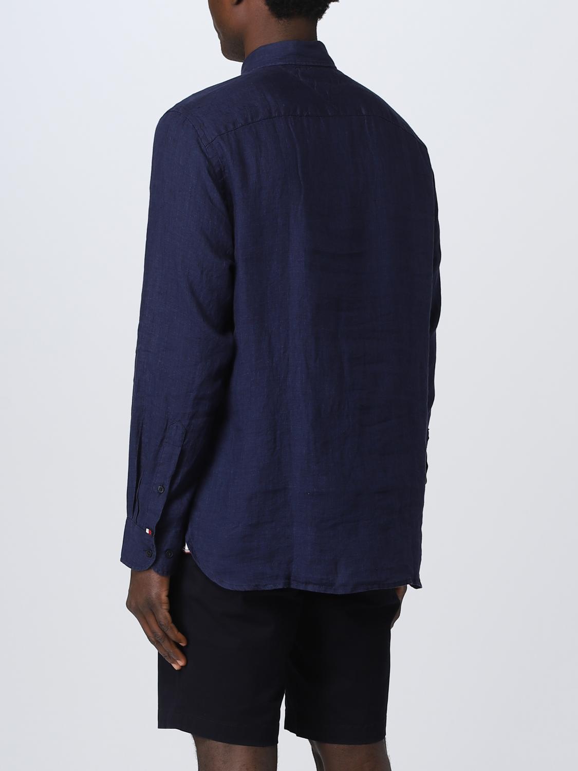 TOMMY HILFIGER CAMICIA: Camicia Tommy Hilfiger in lino, Blue Navy - Img 3