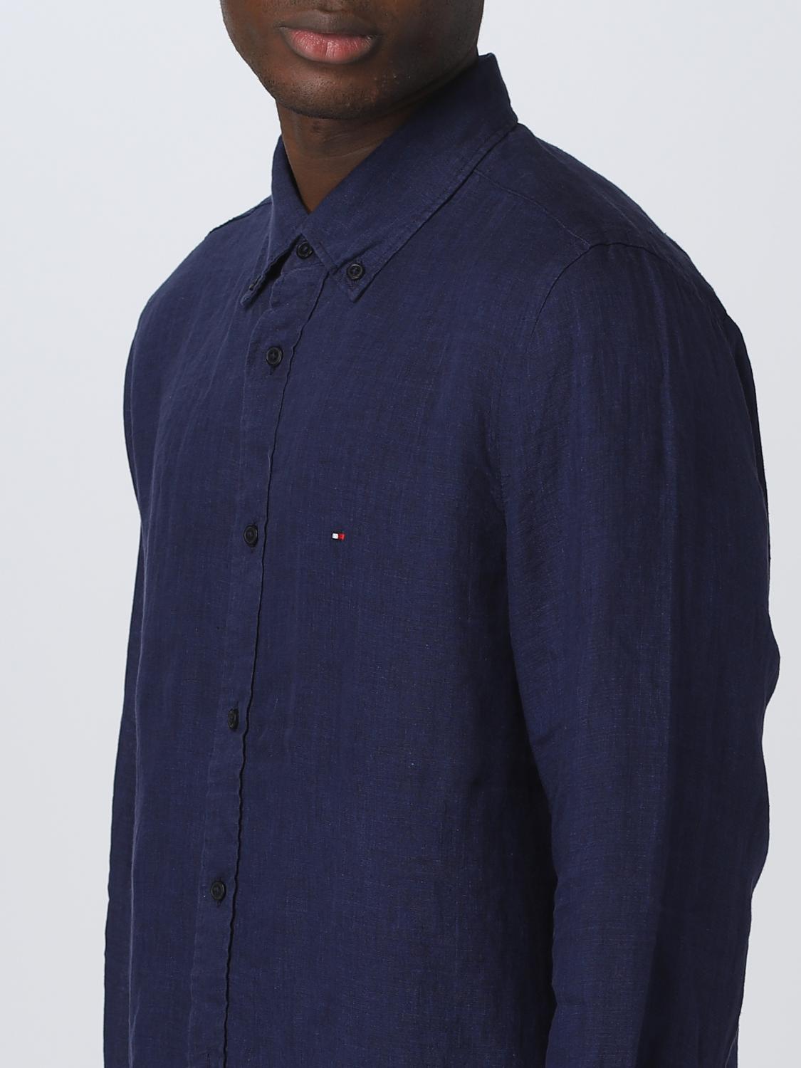 TOMMY HILFIGER CAMICIA: Camicia Tommy Hilfiger in lino, Blue Navy - Img 4