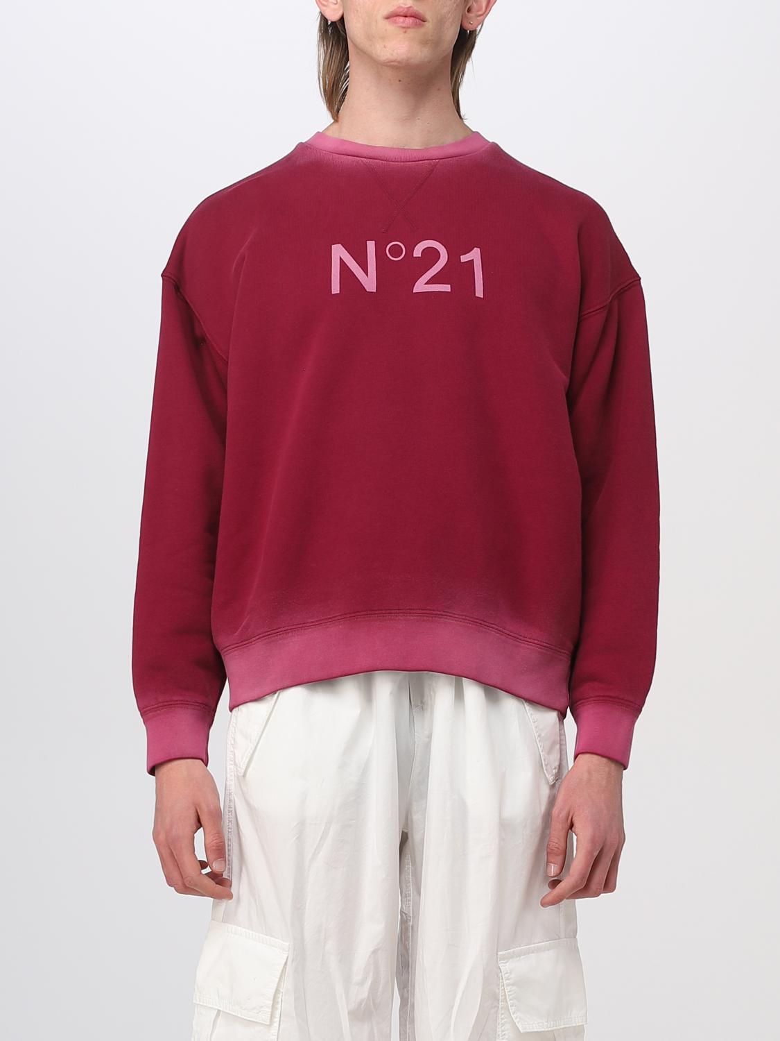 N° 21 SWEATSHIRT: Sweatshirt men N° 21, Black Cherry - Img 1