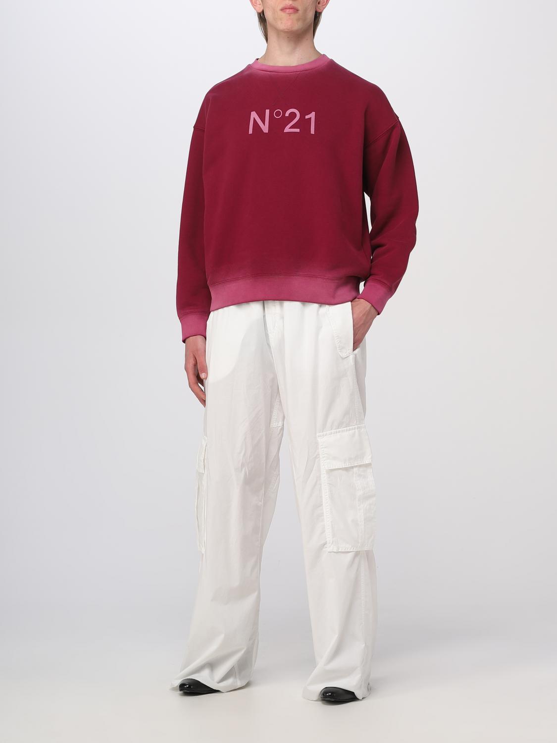 N° 21 SWEATSHIRT: Sweatshirt men N° 21, Black Cherry - Img 2