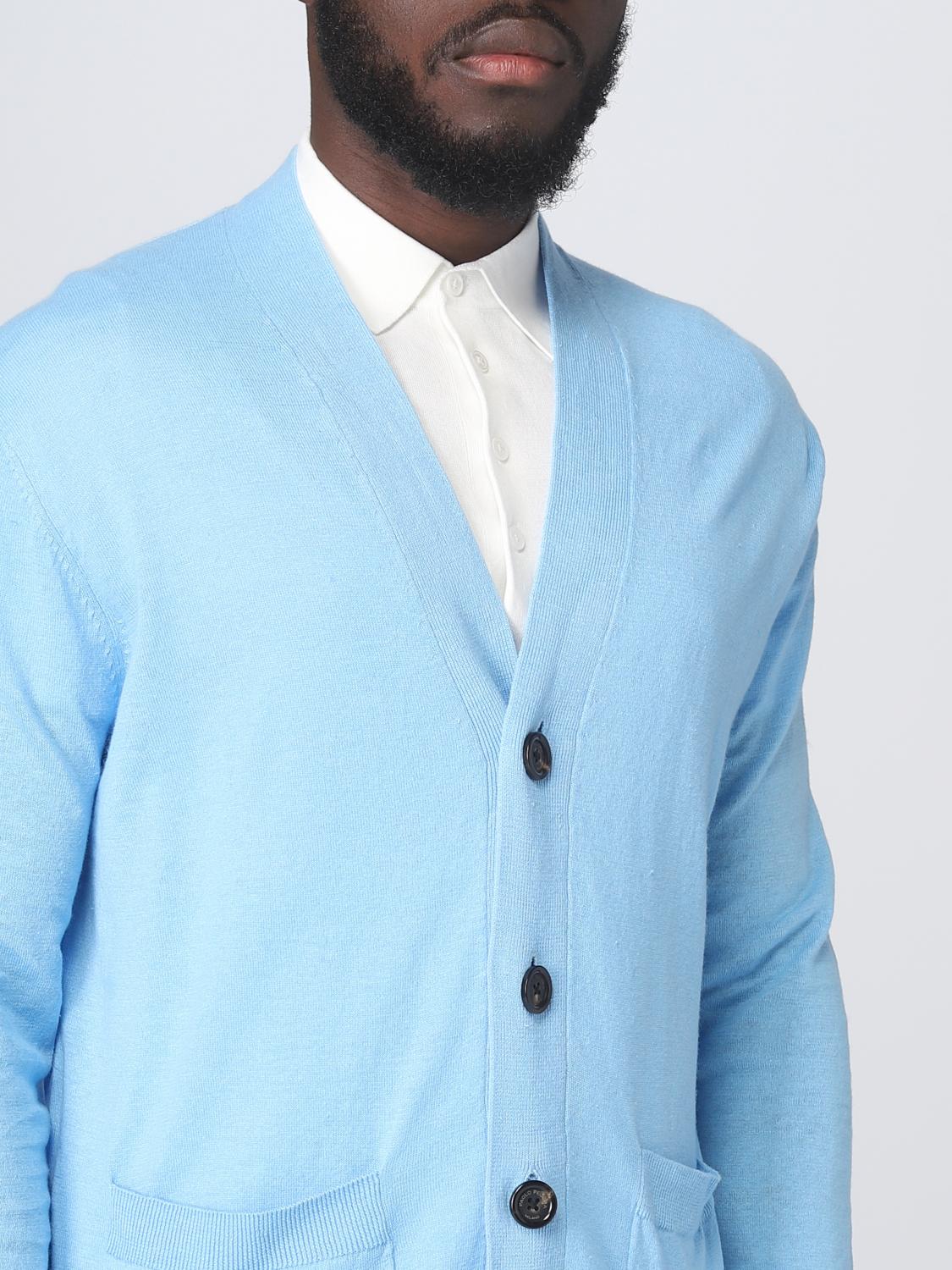 PAOLO PECORA CARDIGAN: Sweater men Paolo Pecora, Gnawed Blue - Img 4