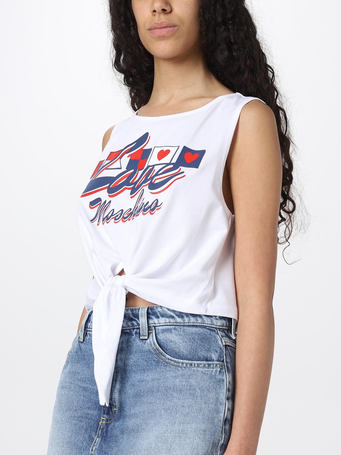 Tシャツ・カットソー LOVE MOSCHINO Woman T-Shirt White W4H6202E1951 A00 Love Moschino Outlet: T-shirt woman - White | Love Moschino