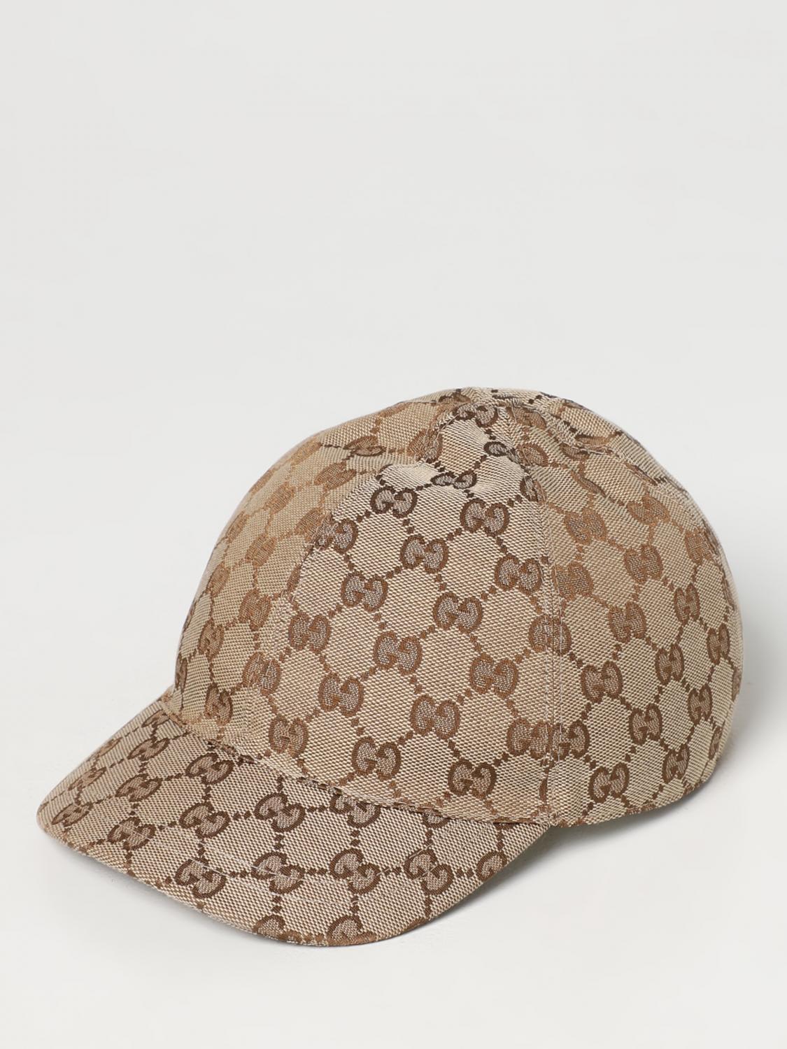 GUCCI HAT: Gucci hat in fabric with jacquard GG monogram, Beige - Img 1