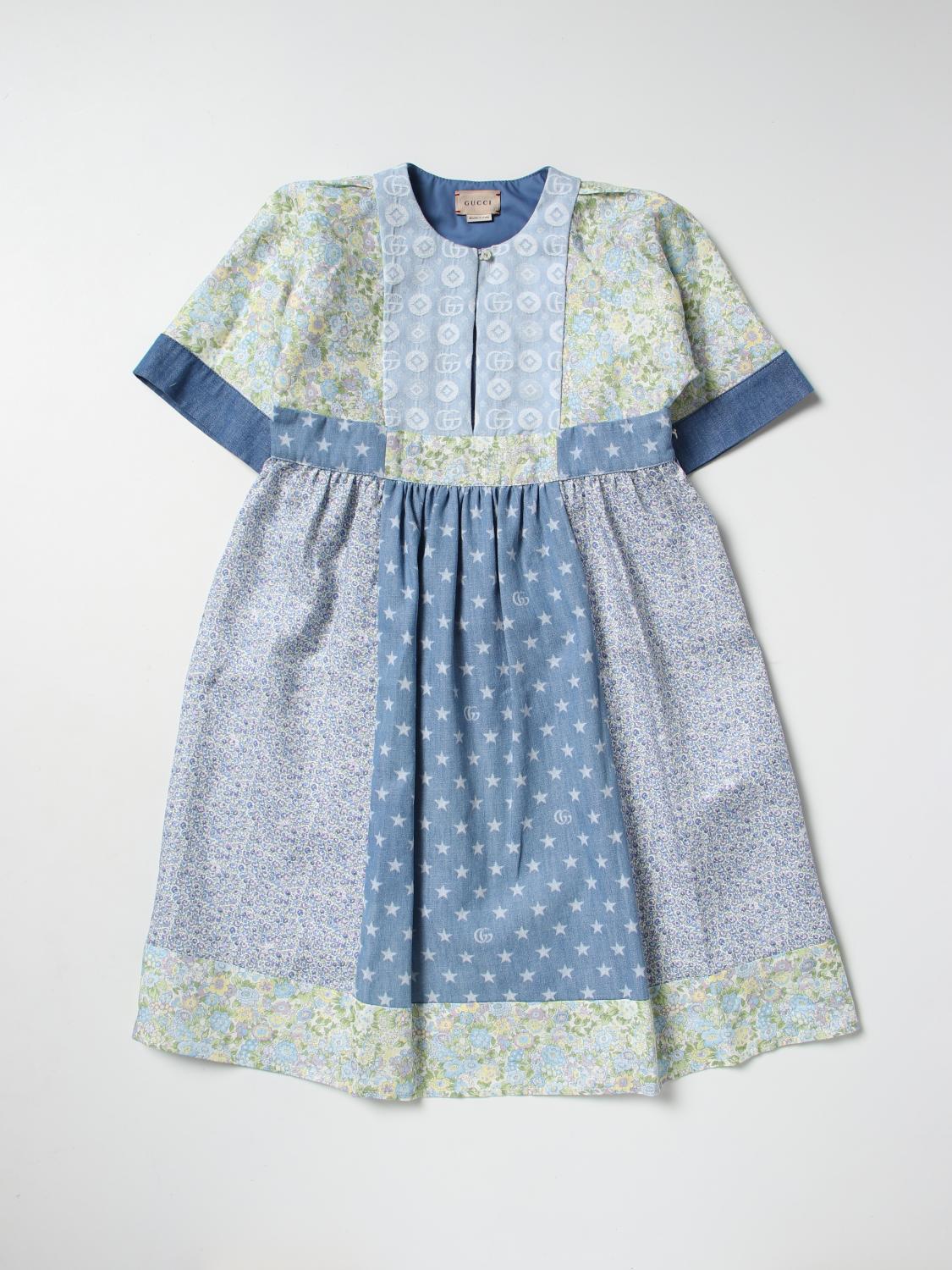 GUCCI: Abito bambino Denim Abito Gucci 718675XDCAT online su