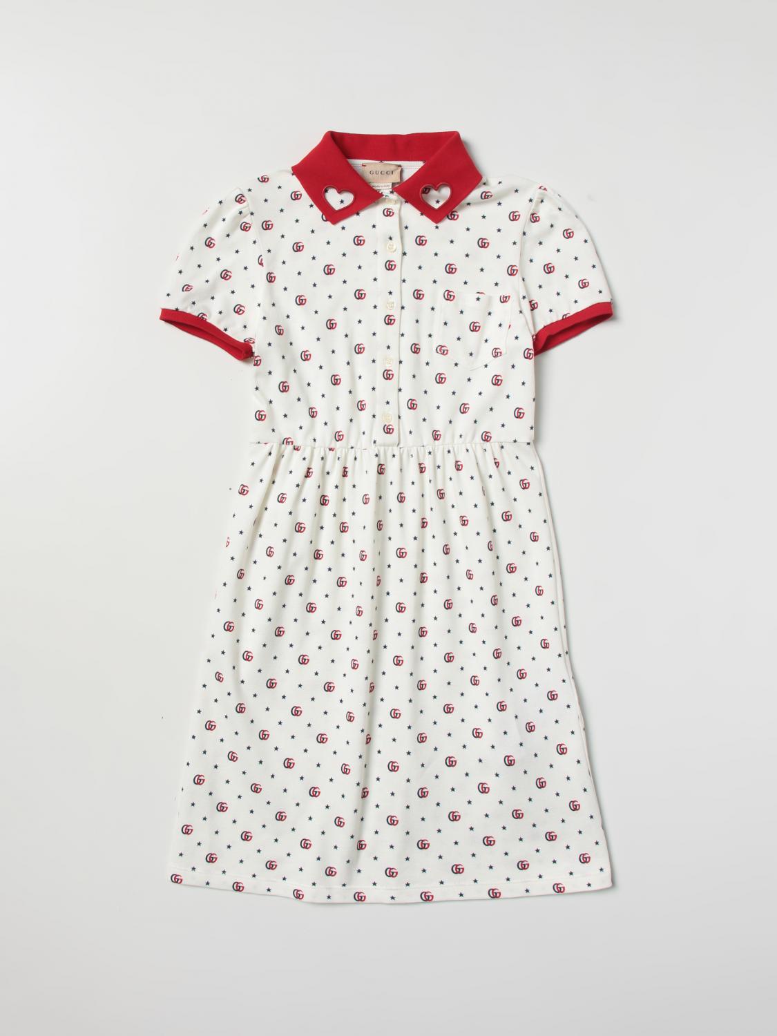 GUCCI: Abito bambino Bianco Abito Gucci 717991XJE3F online su