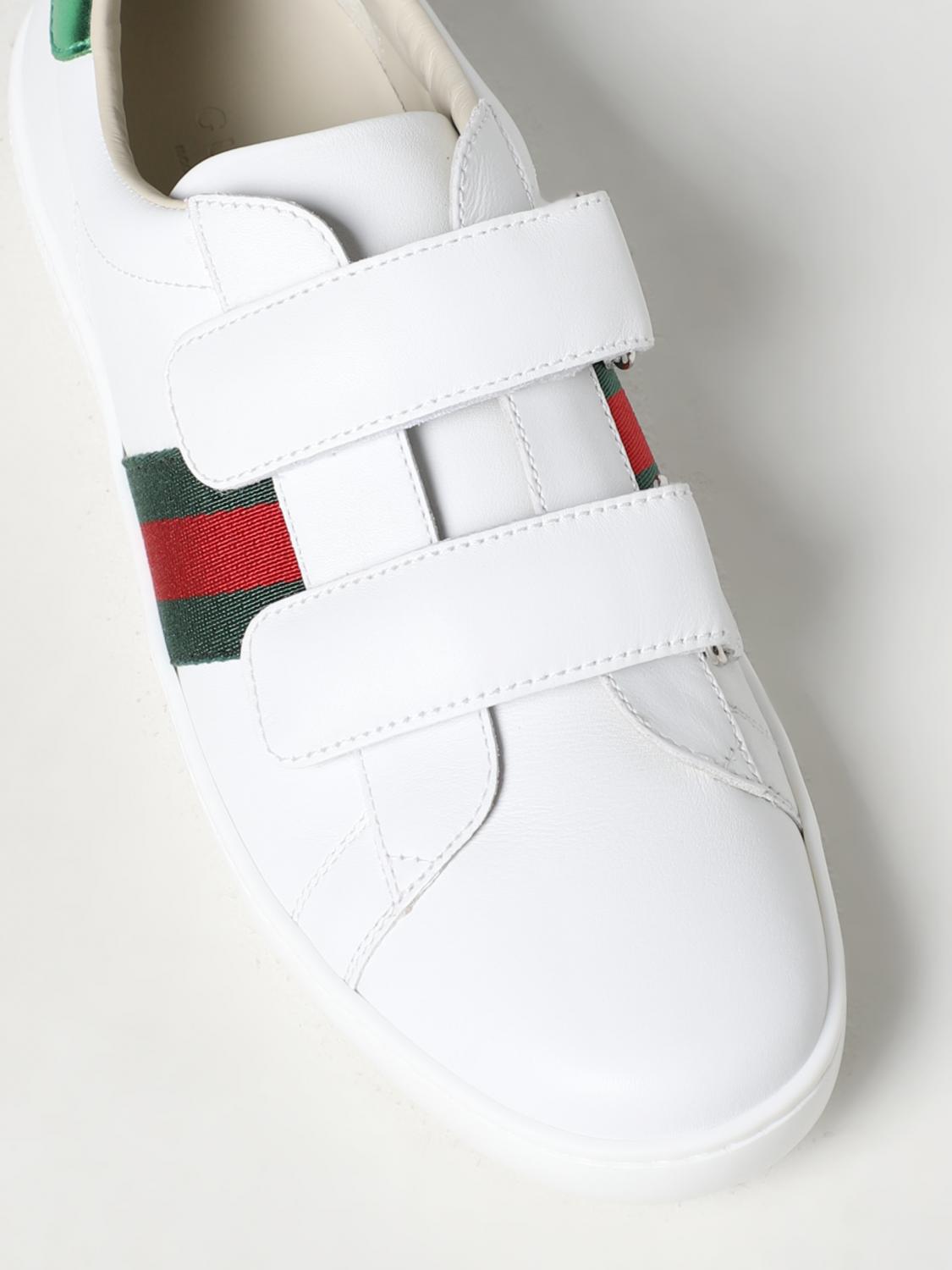 GUCCI SNEAKERS: Gucci leather sneakers, White - Img 4