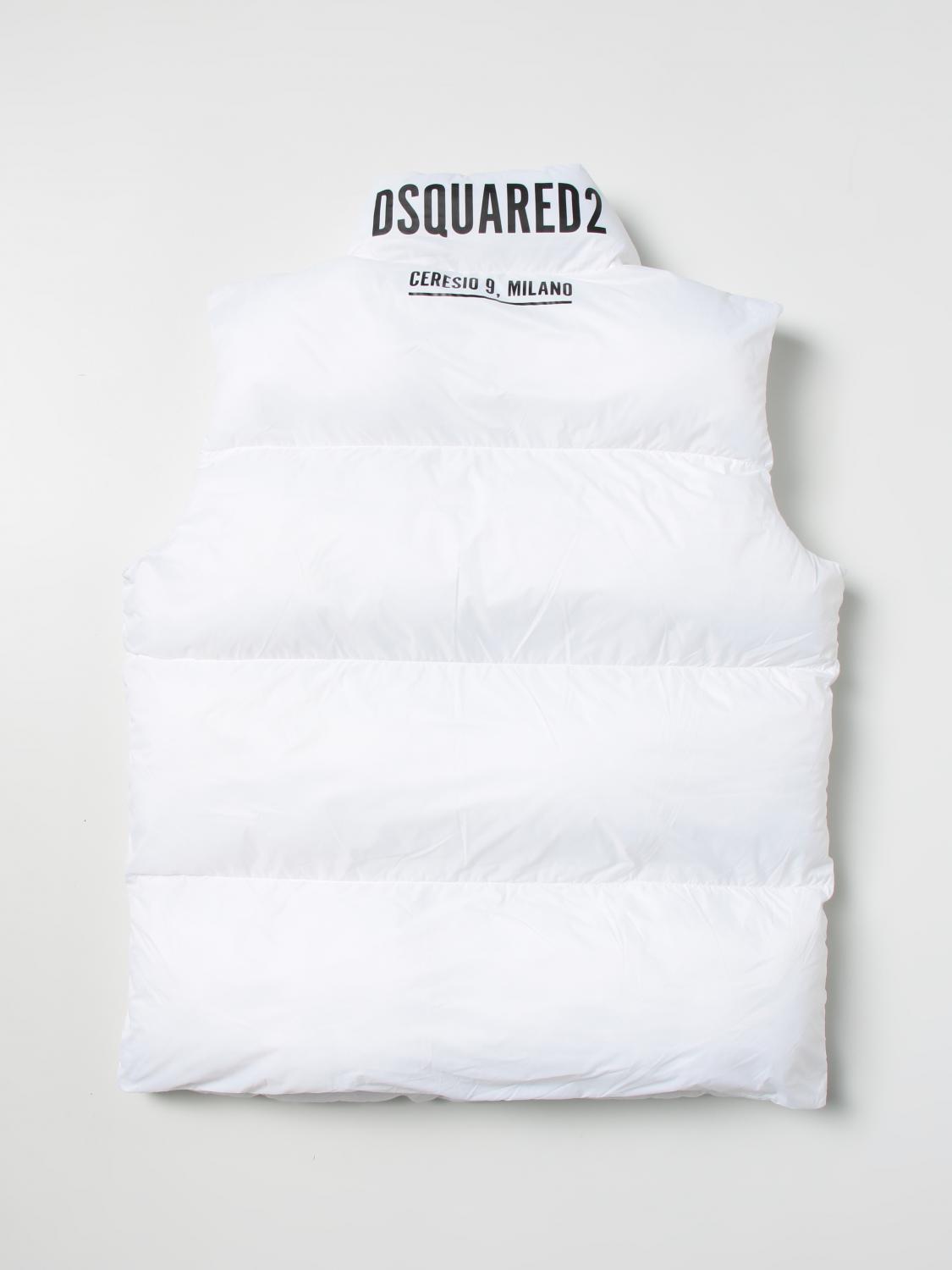 DSQUARED2 ЖИЛЕТ: Куртка Детское Dsquared2 Junior, Белый - Img 2