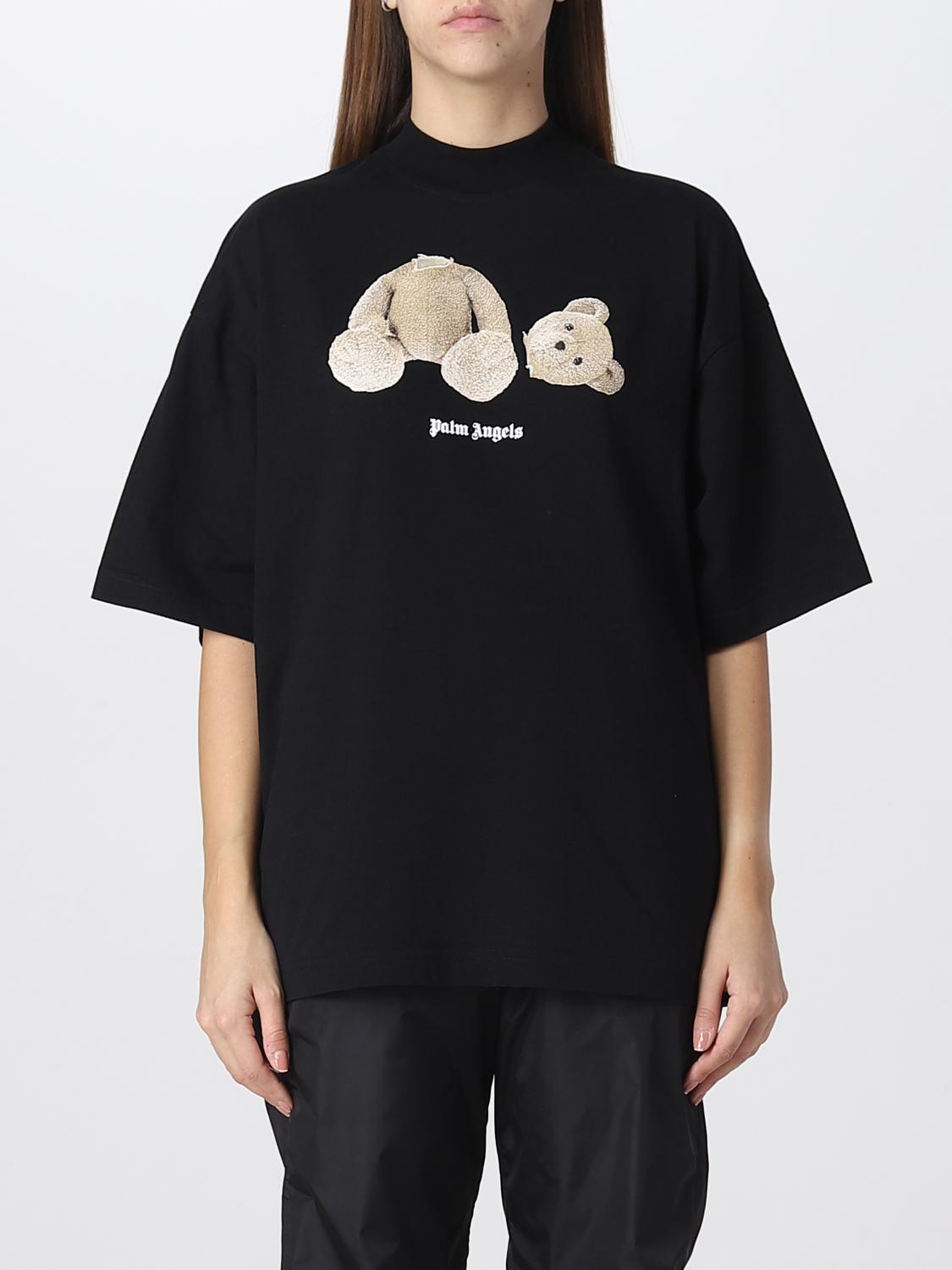 Palm Angels T-shirt Cropped Con Teddy Per Donna PWAA079S26JER006 main image 1